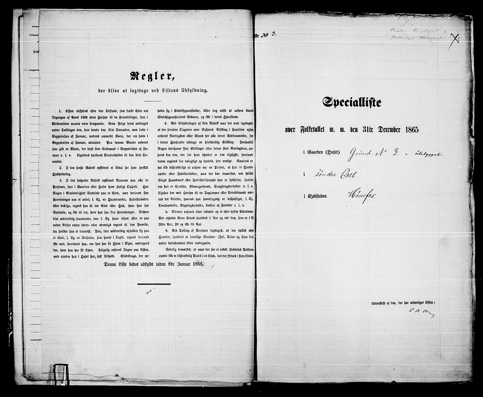 RA, 1865 census for Norderhov/Hønefoss, 1865, p. 12