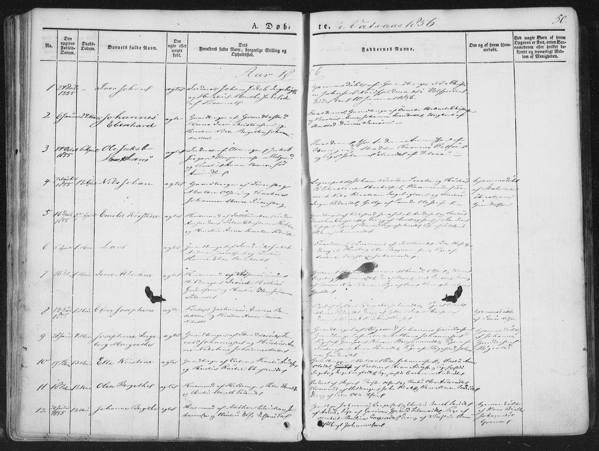 Ministerialprotokoller, klokkerbøker og fødselsregistre - Nordland, AV/SAT-A-1459/810/L0144: Parish register (official) no. 810A07 /1, 1841-1862, p. 50