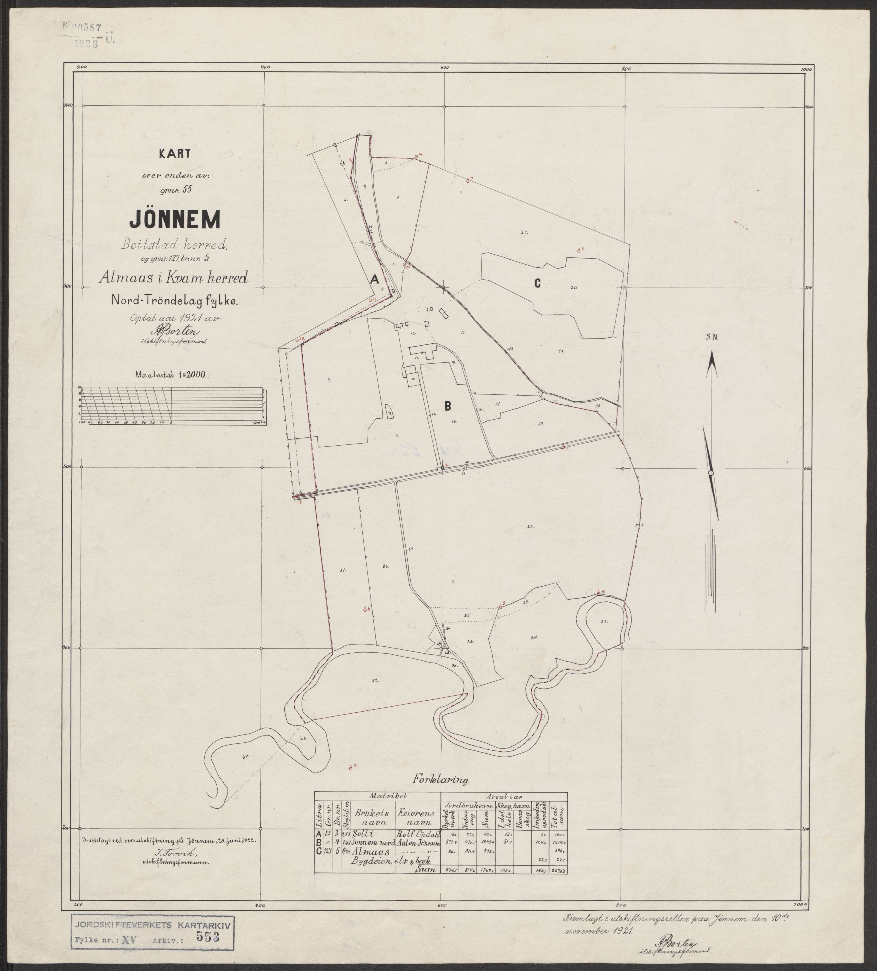 Jordskifteverkets kartarkiv, AV/RA-S-3929/T, 1859-1988, p. 706