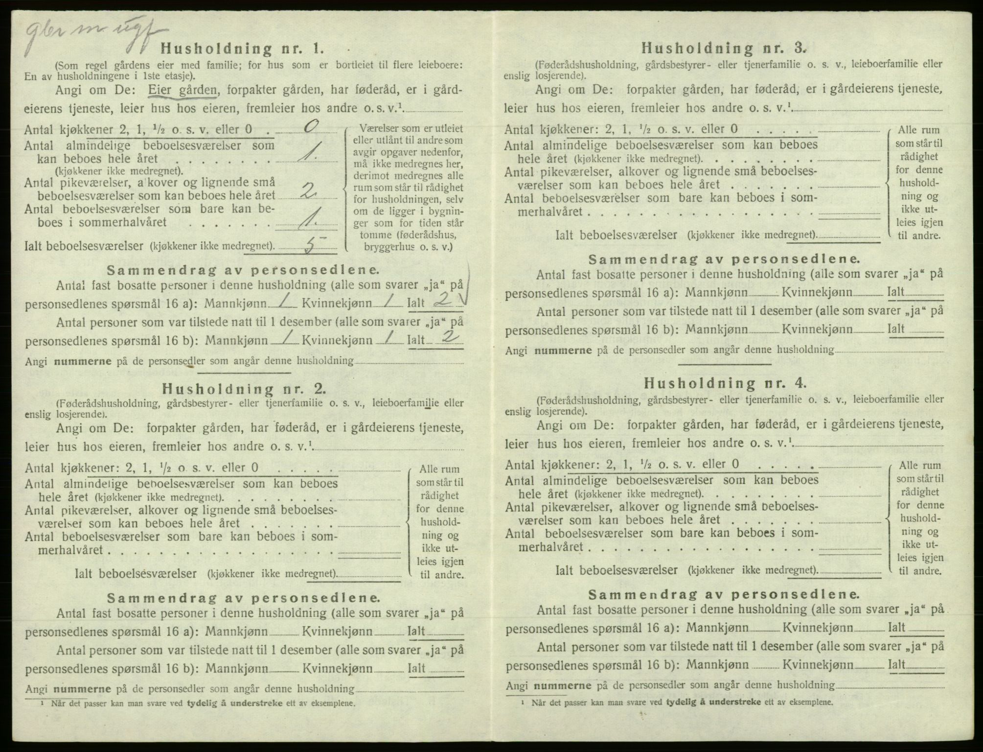 SAB, 1920 census for Samnanger, 1920, p. 156