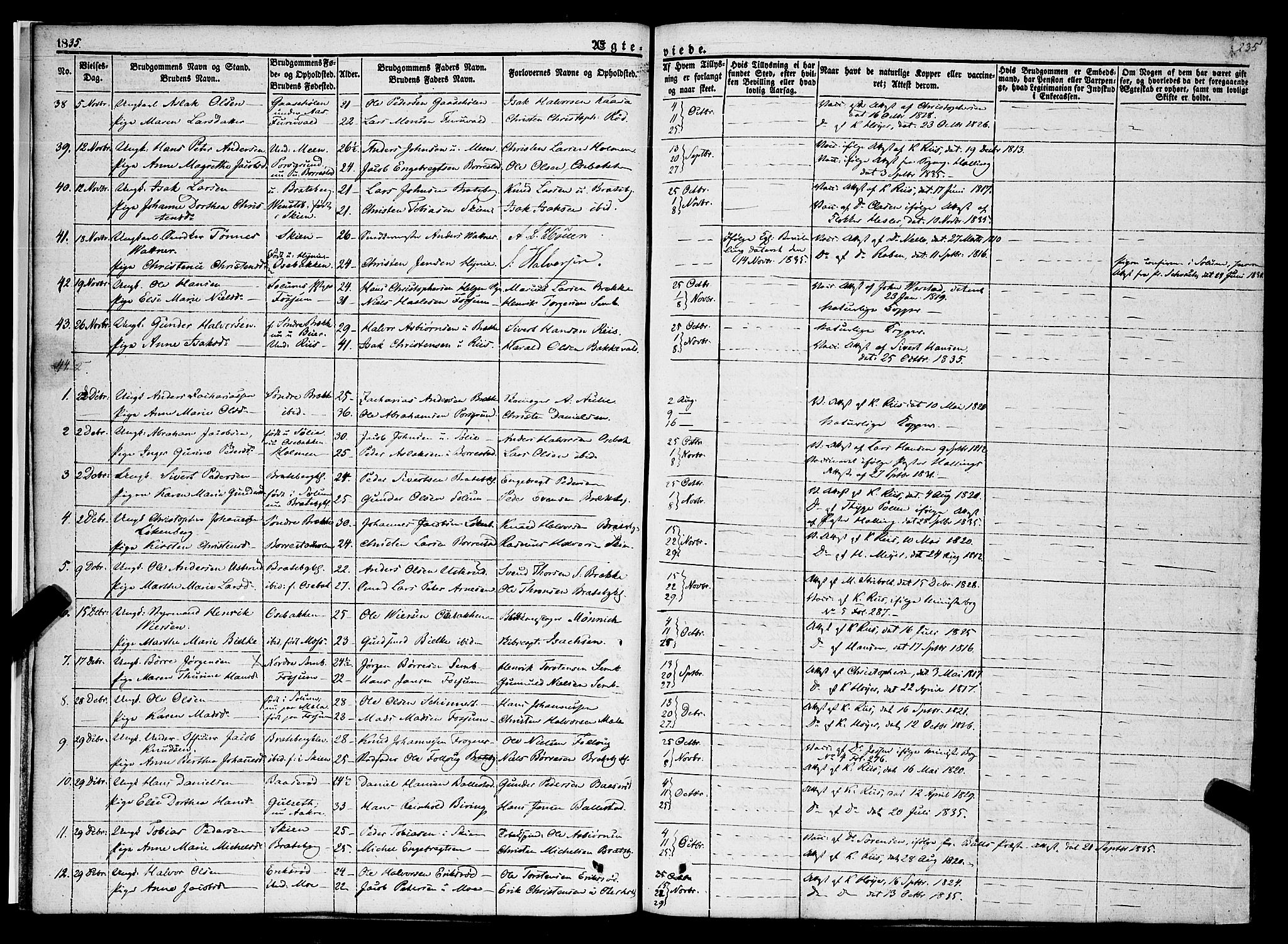 Gjerpen kirkebøker, SAKO/A-265/F/Fa/L0007b: Parish register (official) no. I 7B, 1834-1857, p. 235