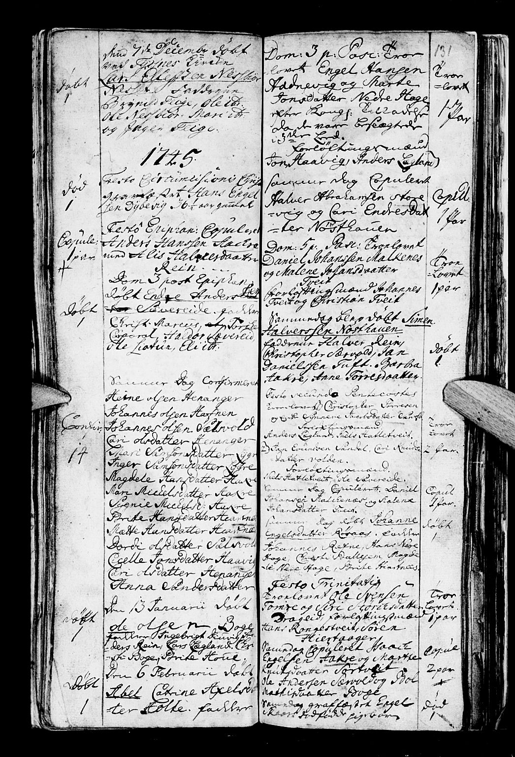 Os sokneprestembete, SAB/A-99929: Parish register (official) no. A 5, 1669-1760, p. 131