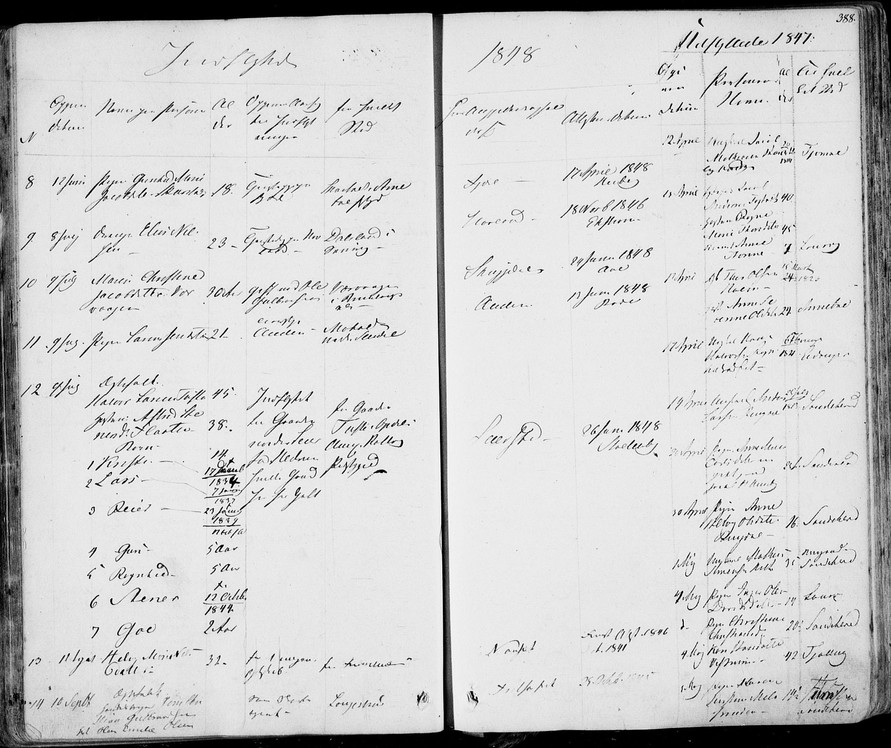 Hedrum kirkebøker, AV/SAKO-A-344/F/Fa/L0005: Parish register (official) no. I 5, 1835-1848, p. 388