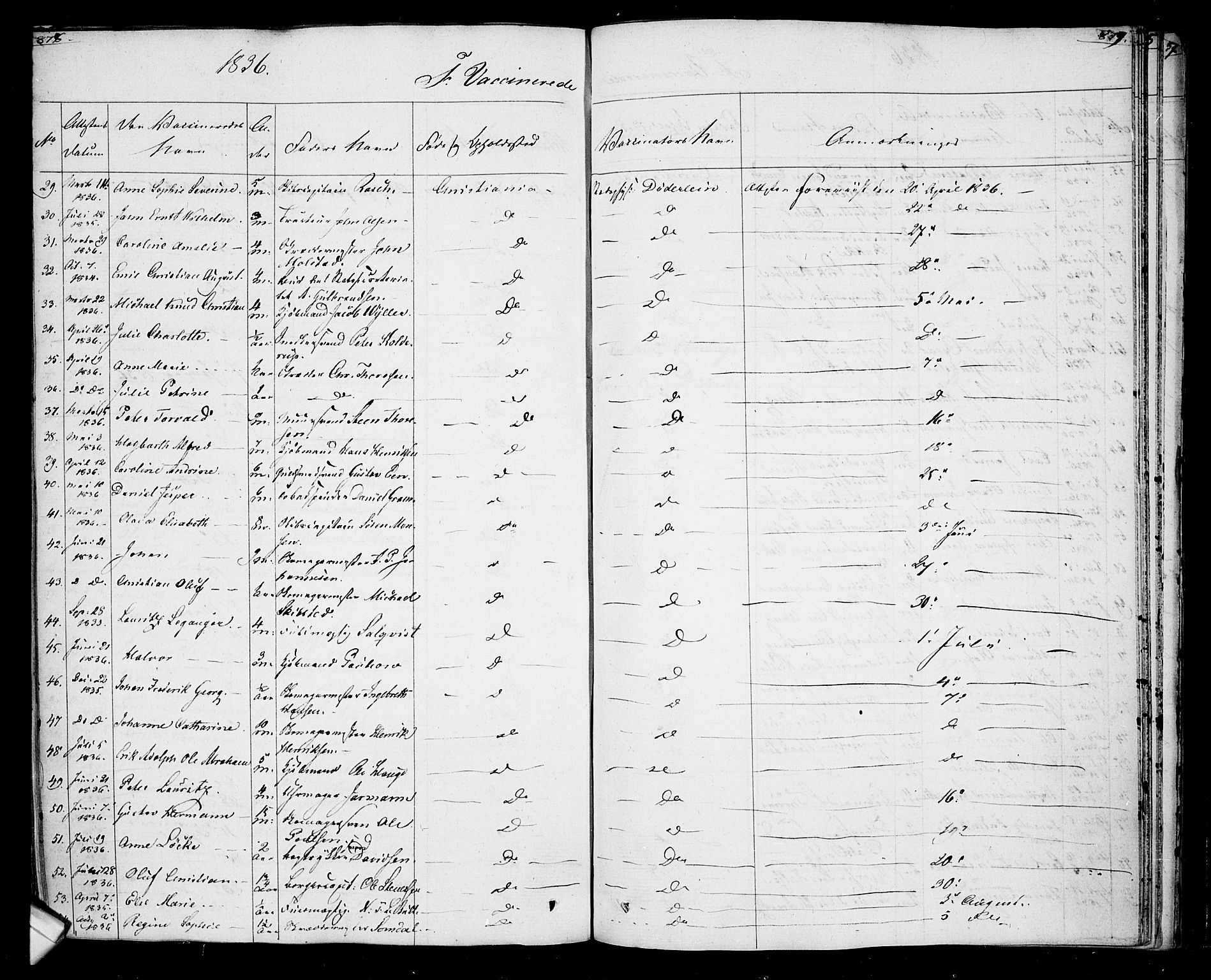 Oslo domkirke Kirkebøker, SAO/A-10752/F/Fa/L0022: Parish register (official) no. 22, 1824-1829, p. 878-879