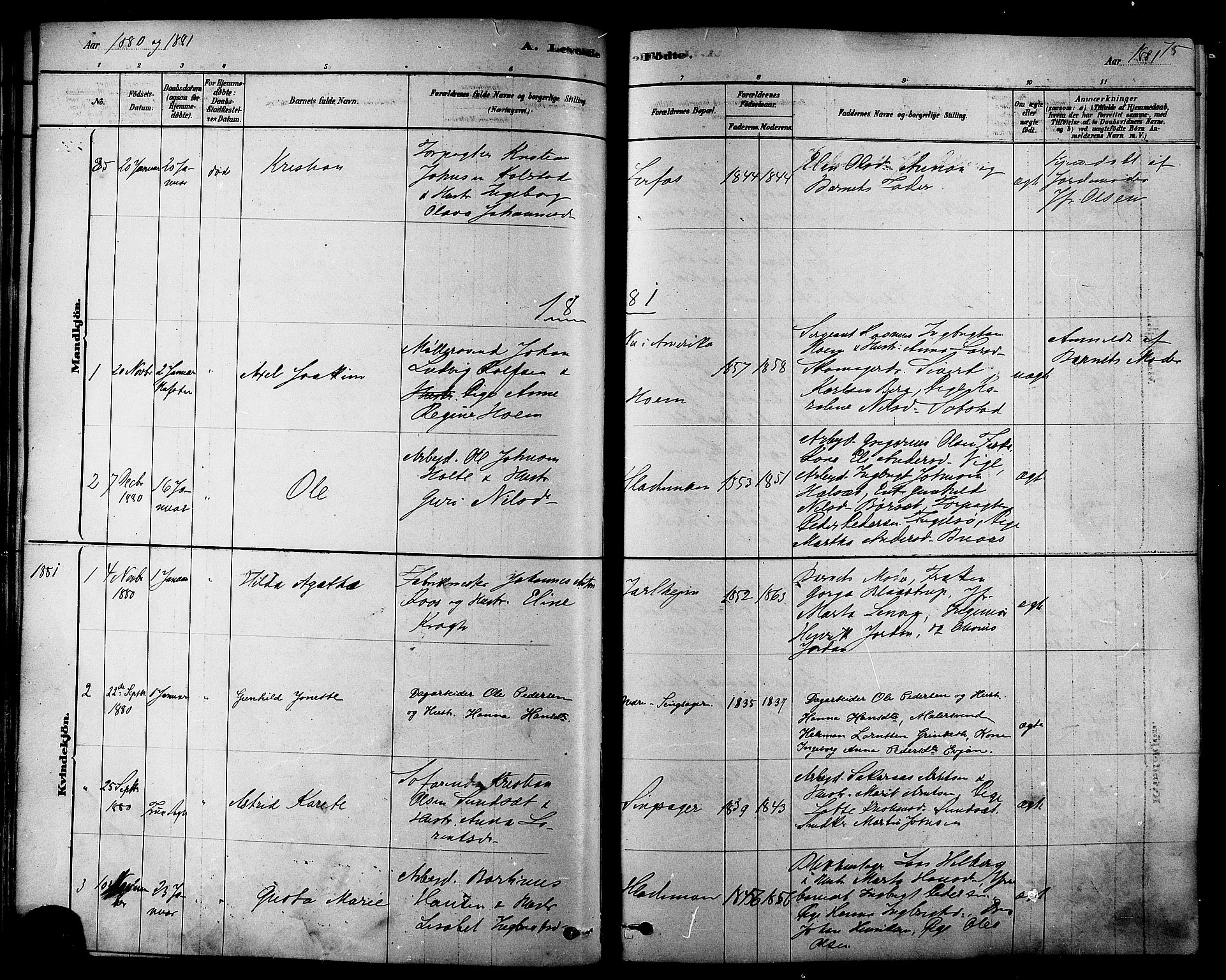 Ministerialprotokoller, klokkerbøker og fødselsregistre - Sør-Trøndelag, SAT/A-1456/606/L0294: Parish register (official) no. 606A09, 1878-1886, p. 75