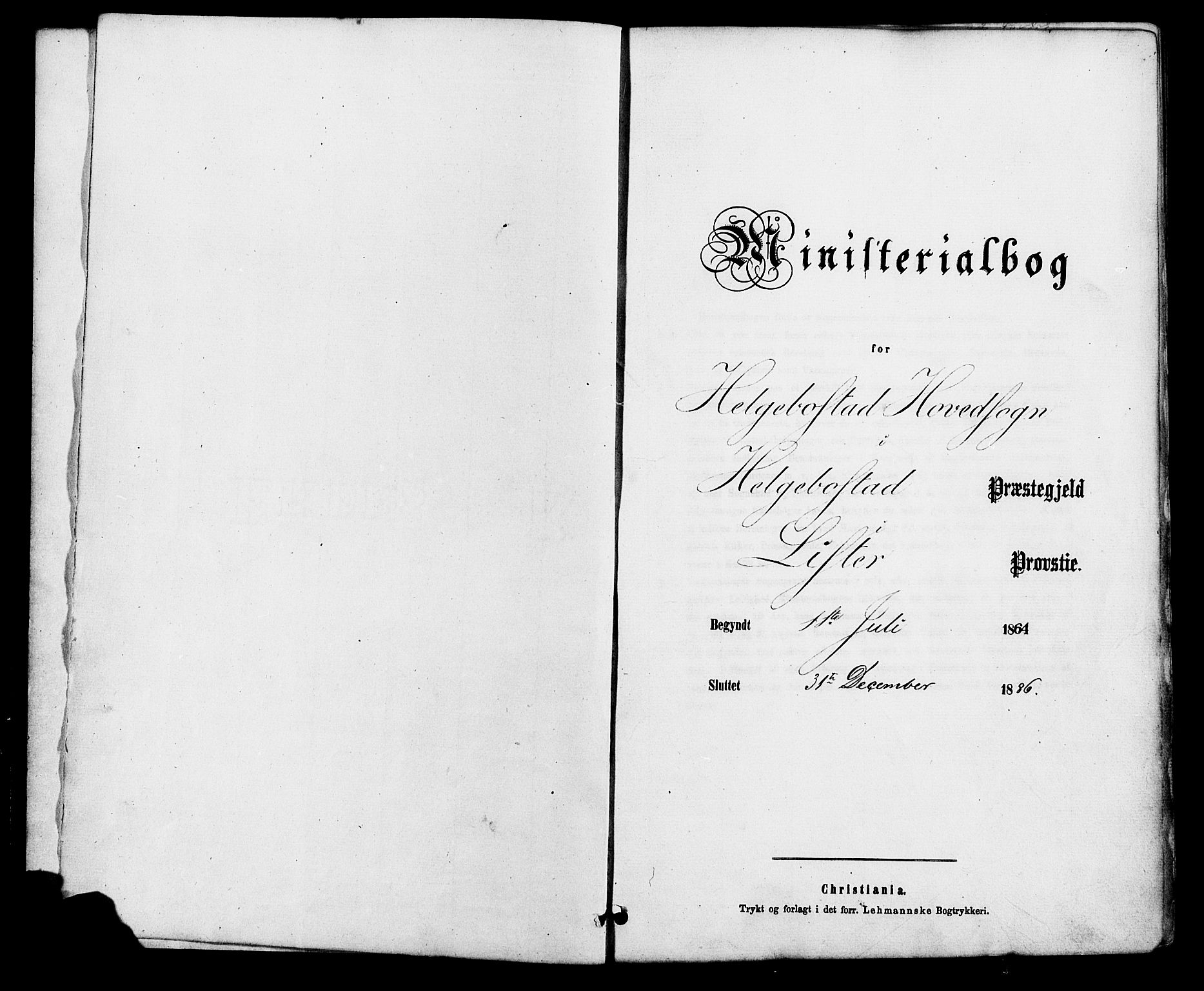 Hægebostad sokneprestkontor, AV/SAK-1111-0024/F/Fa/Faa/L0005: Parish register (official) no. A 5, 1864-1886