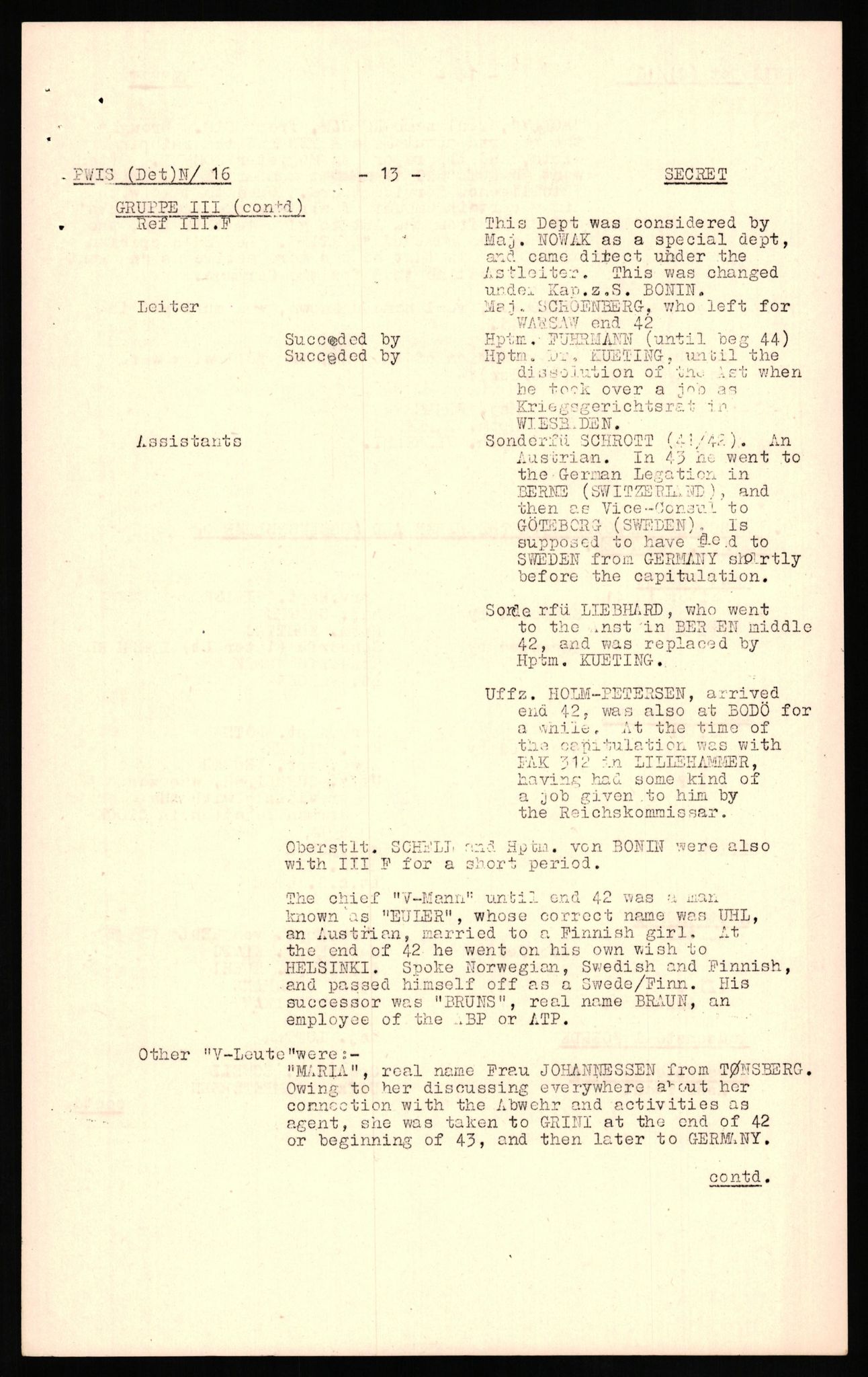 Forsvaret, Forsvarets overkommando II, AV/RA-RAFA-3915/D/Db/L0020: CI Questionaires. Tyske okkupasjonsstyrker i Norge. Tyskere., 1945-1946, p. 459