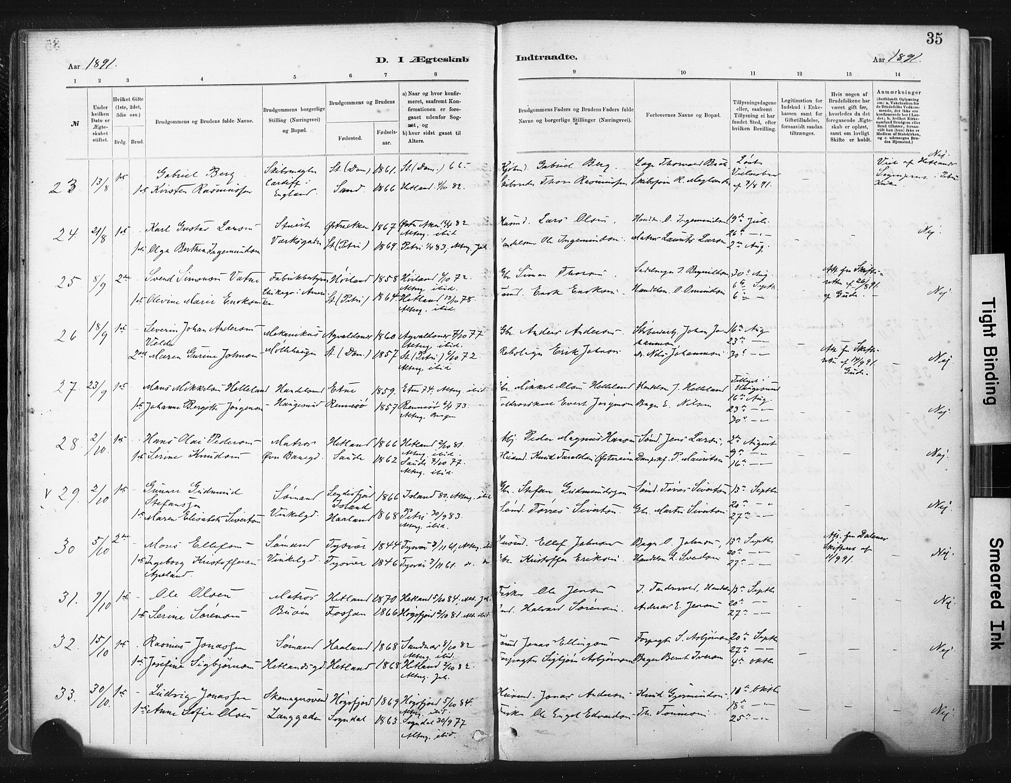 St. Johannes sokneprestkontor, SAST/A-101814/001/30/30BA/L0003: Parish register (official) no. A 3, 1885-1910, p. 35