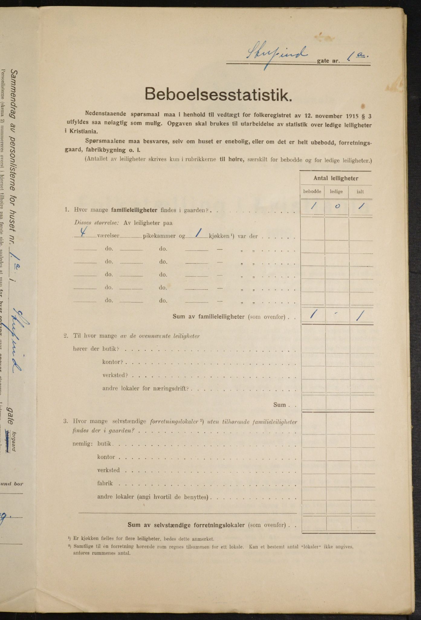 OBA, Municipal Census 1916 for Kristiania, 1916, p. 107286