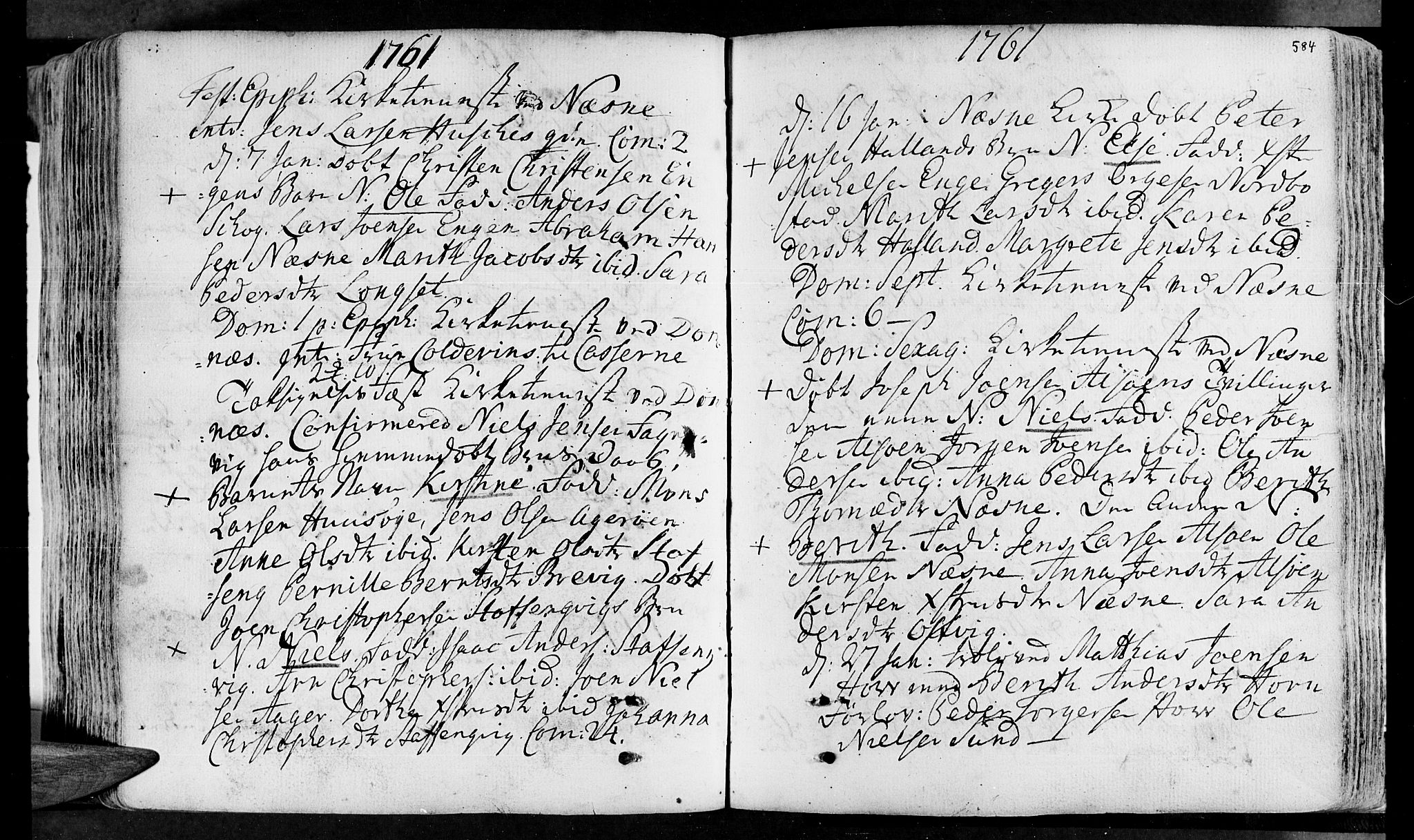 Ministerialprotokoller, klokkerbøker og fødselsregistre - Nordland, AV/SAT-A-1459/838/L0543: Parish register (official) no. 838A02, 1738-1769, p. 583-584