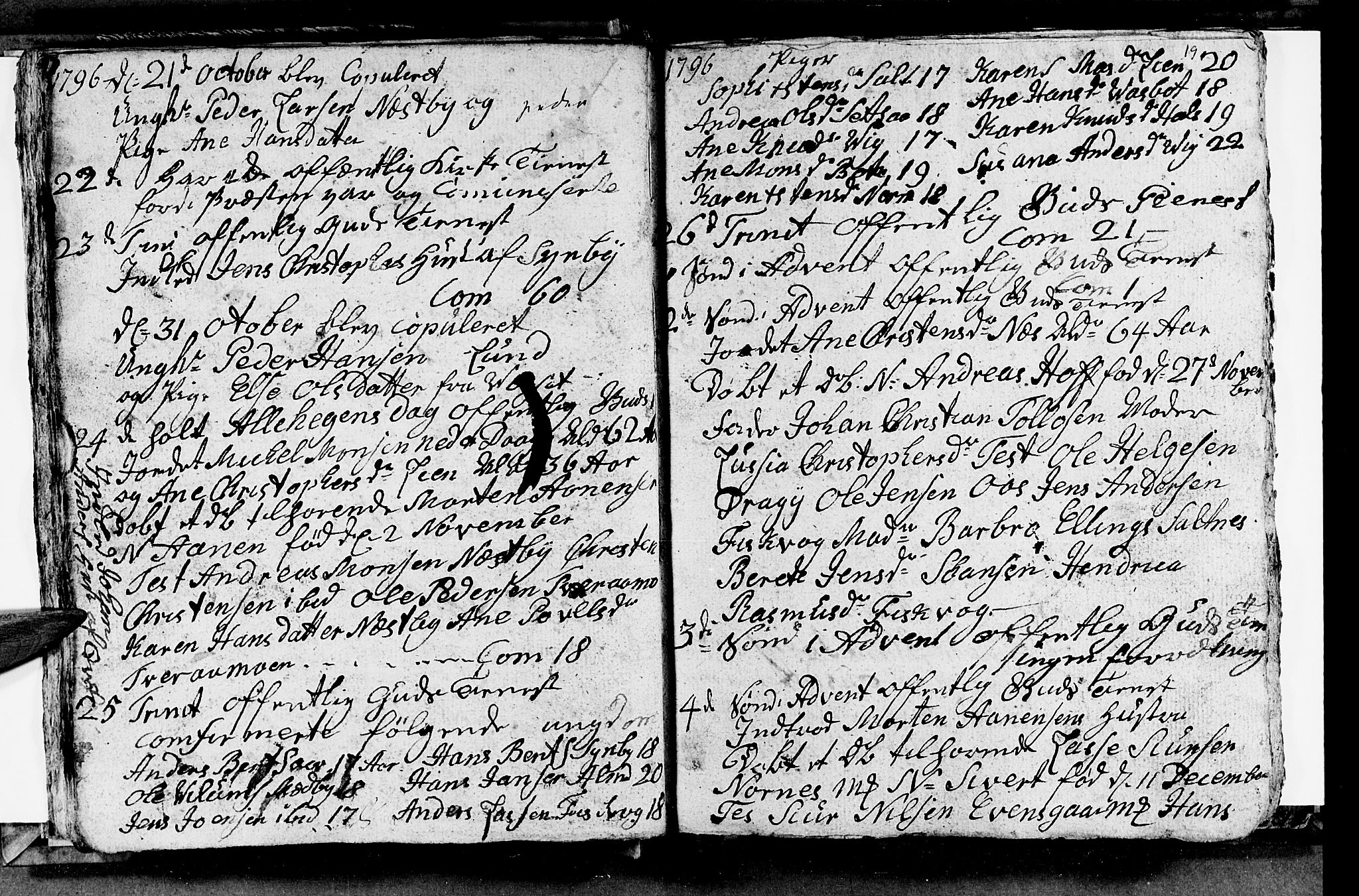 Ministerialprotokoller, klokkerbøker og fødselsregistre - Nordland, SAT/A-1459/847/L0674: Parish register (copy) no. 847C02, 1793-1807, p. 19