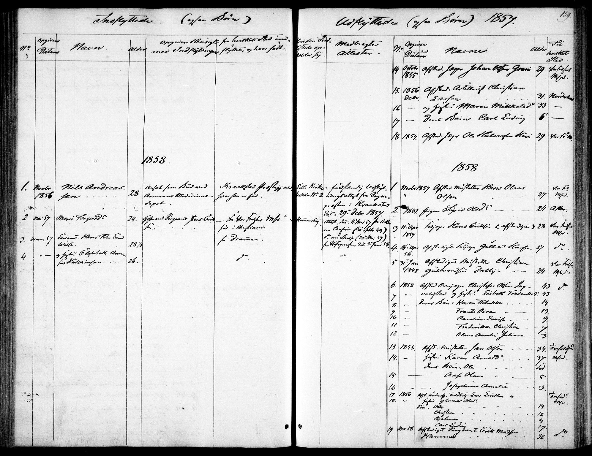 Garnisonsmenigheten Kirkebøker, SAO/A-10846/F/Fa/L0009: Parish register (official) no. 9, 1842-1859, p. 159