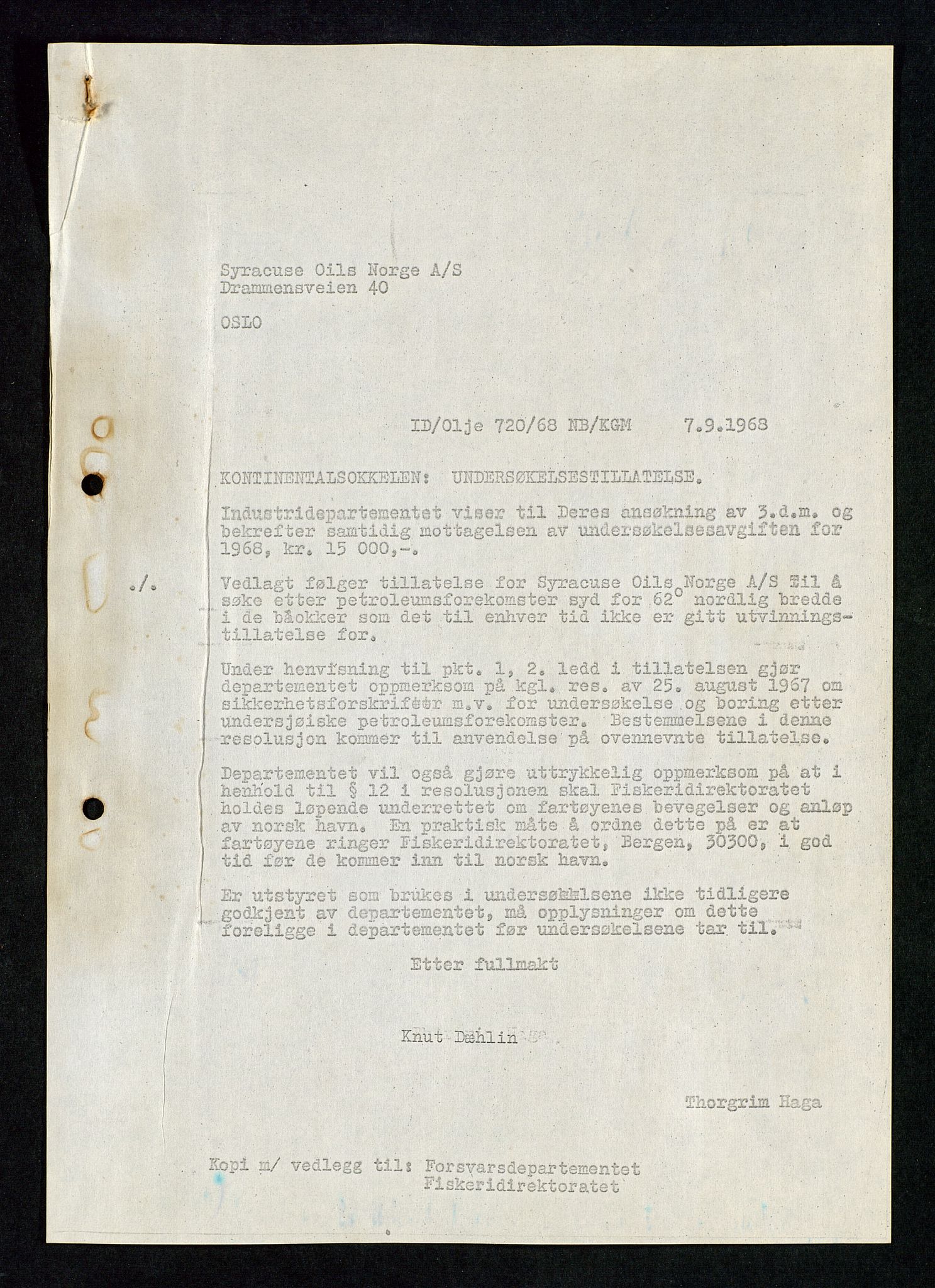 Industridepartementet, Oljekontoret, AV/SAST-A-101348/Da/L0003: Arkivnøkkel 711 Undersøkelser og utforskning, 1963-1971, p. 491