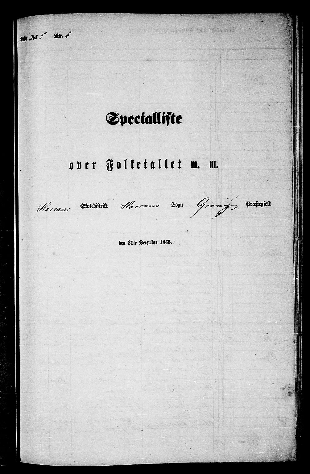 RA, 1865 census for Grong, 1865, p. 108