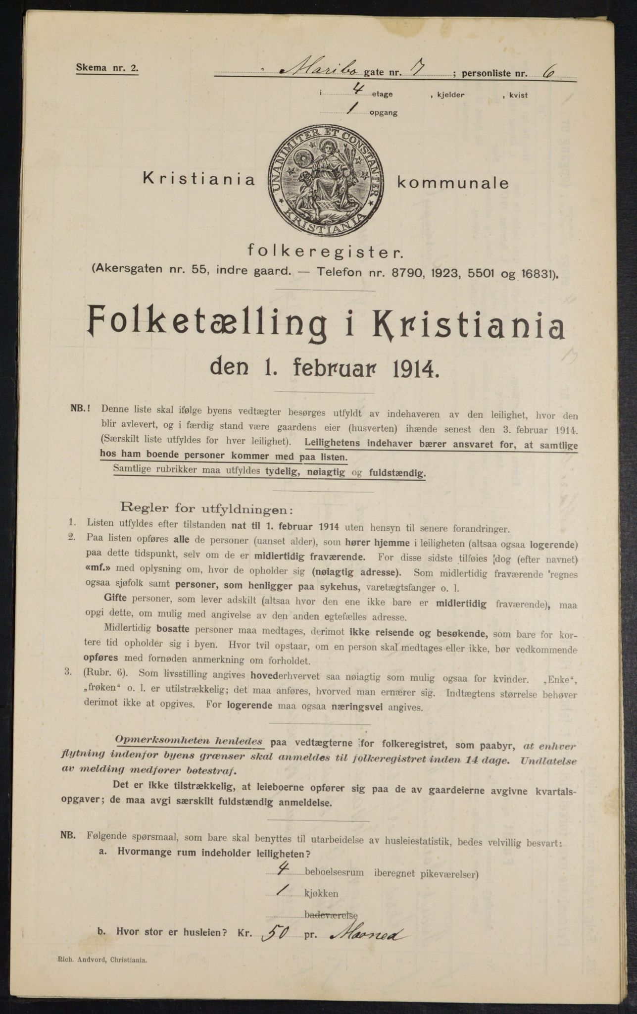 OBA, Municipal Census 1914 for Kristiania, 1914, p. 60353