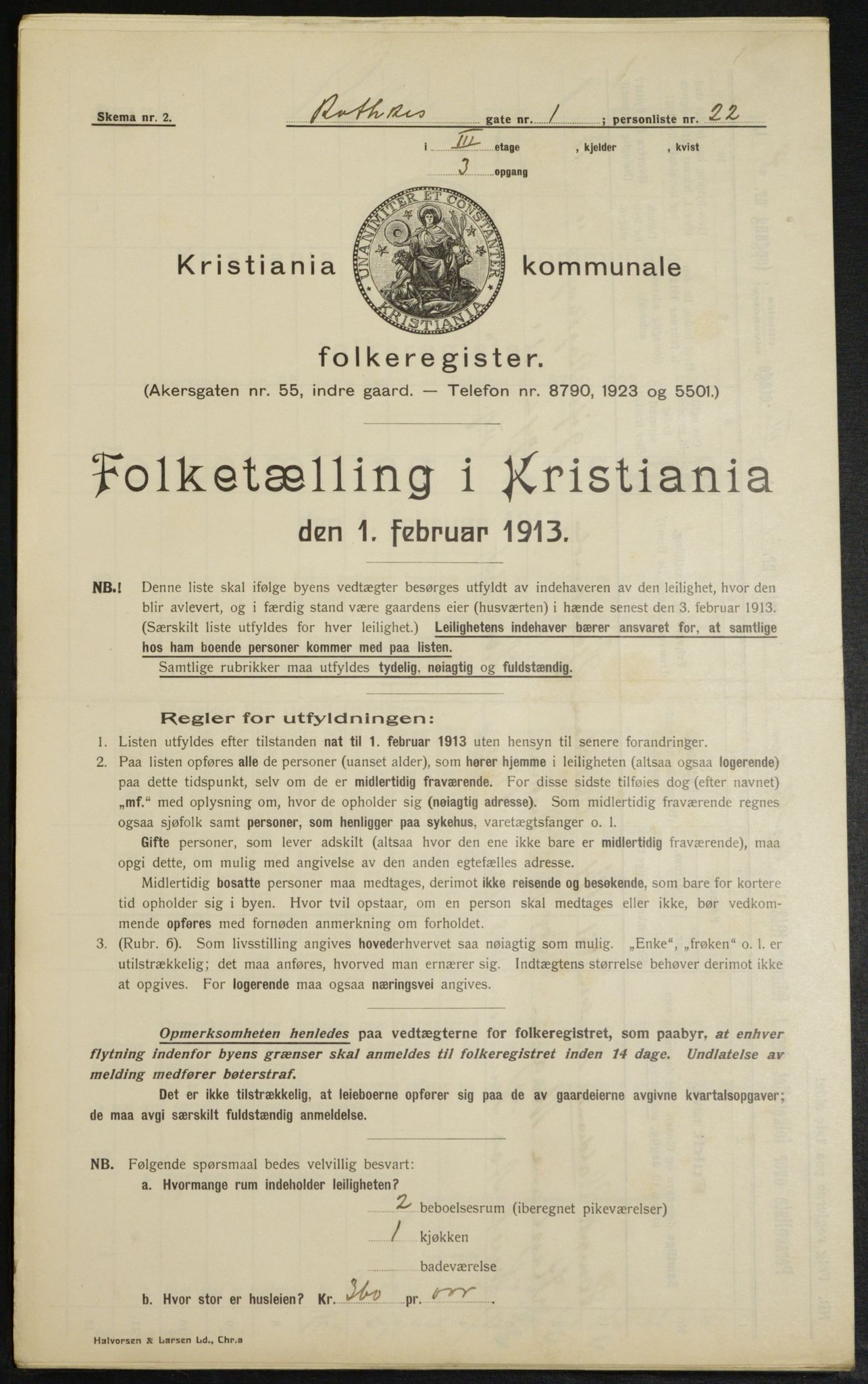 OBA, Municipal Census 1913 for Kristiania, 1913, p. 81921