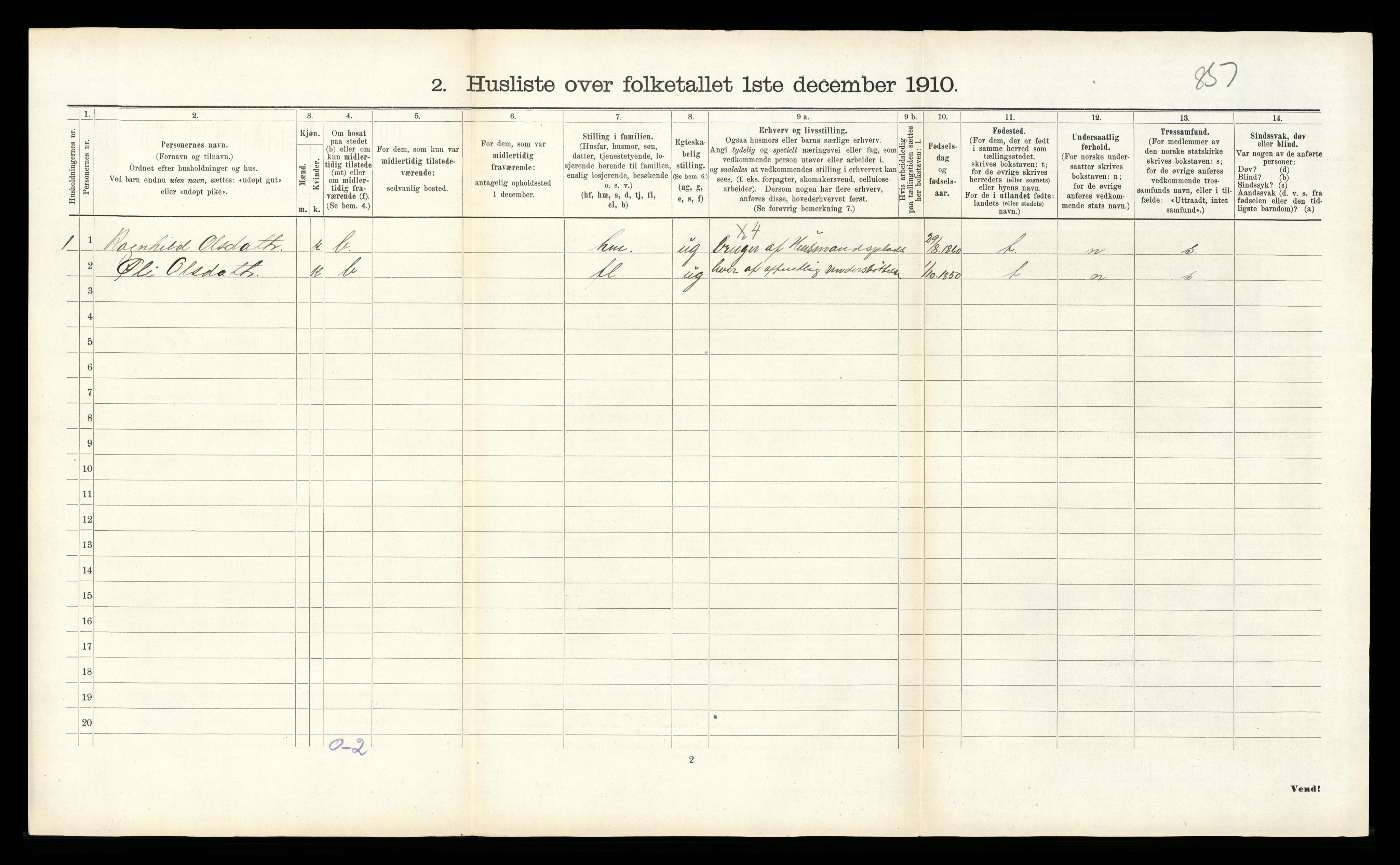 RA, 1910 census for Seljord, 1910, p. 344