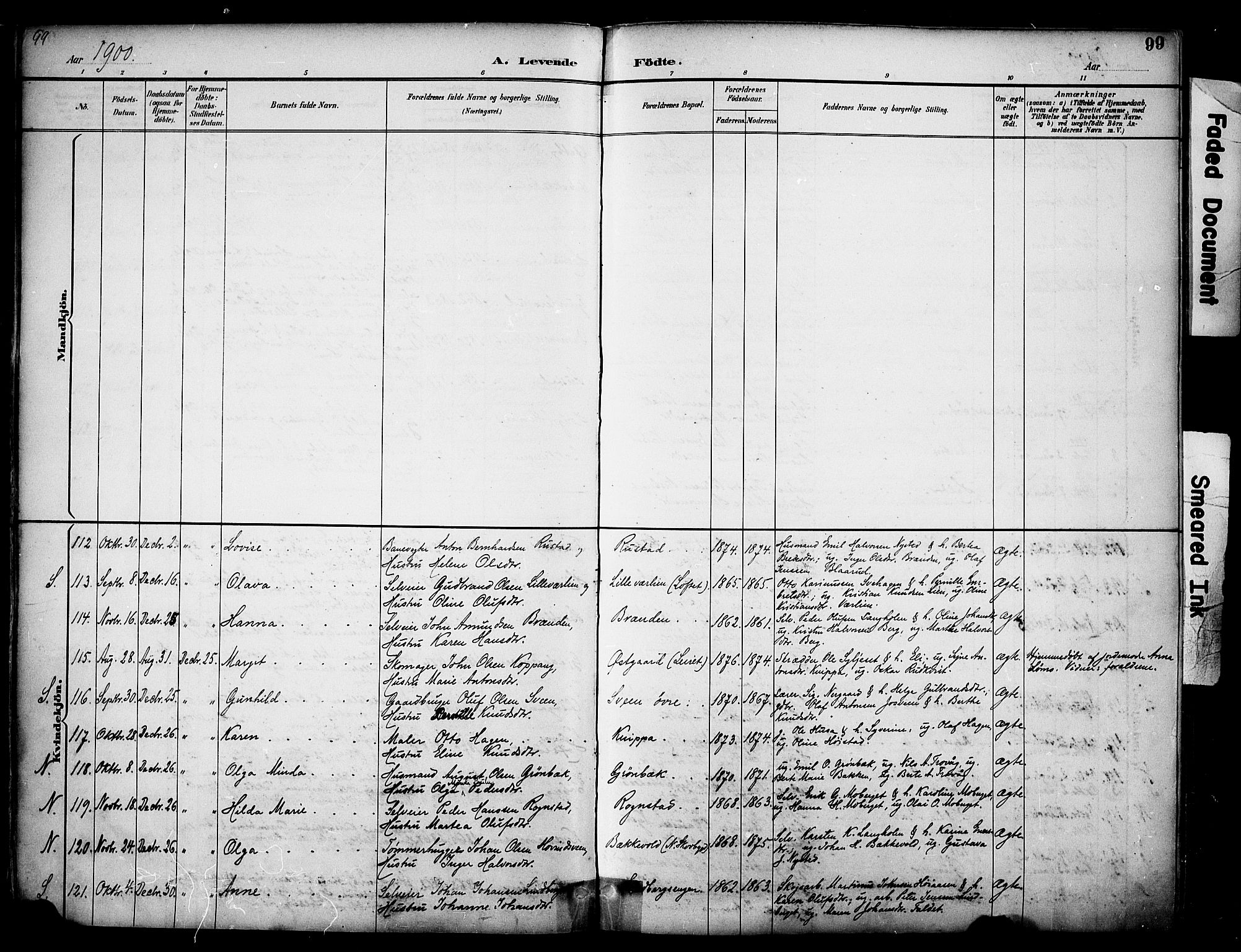 Elverum prestekontor, AV/SAH-PREST-044/H/Ha/Haa/L0014: Parish register (official) no. 14, 1891-1909, p. 99