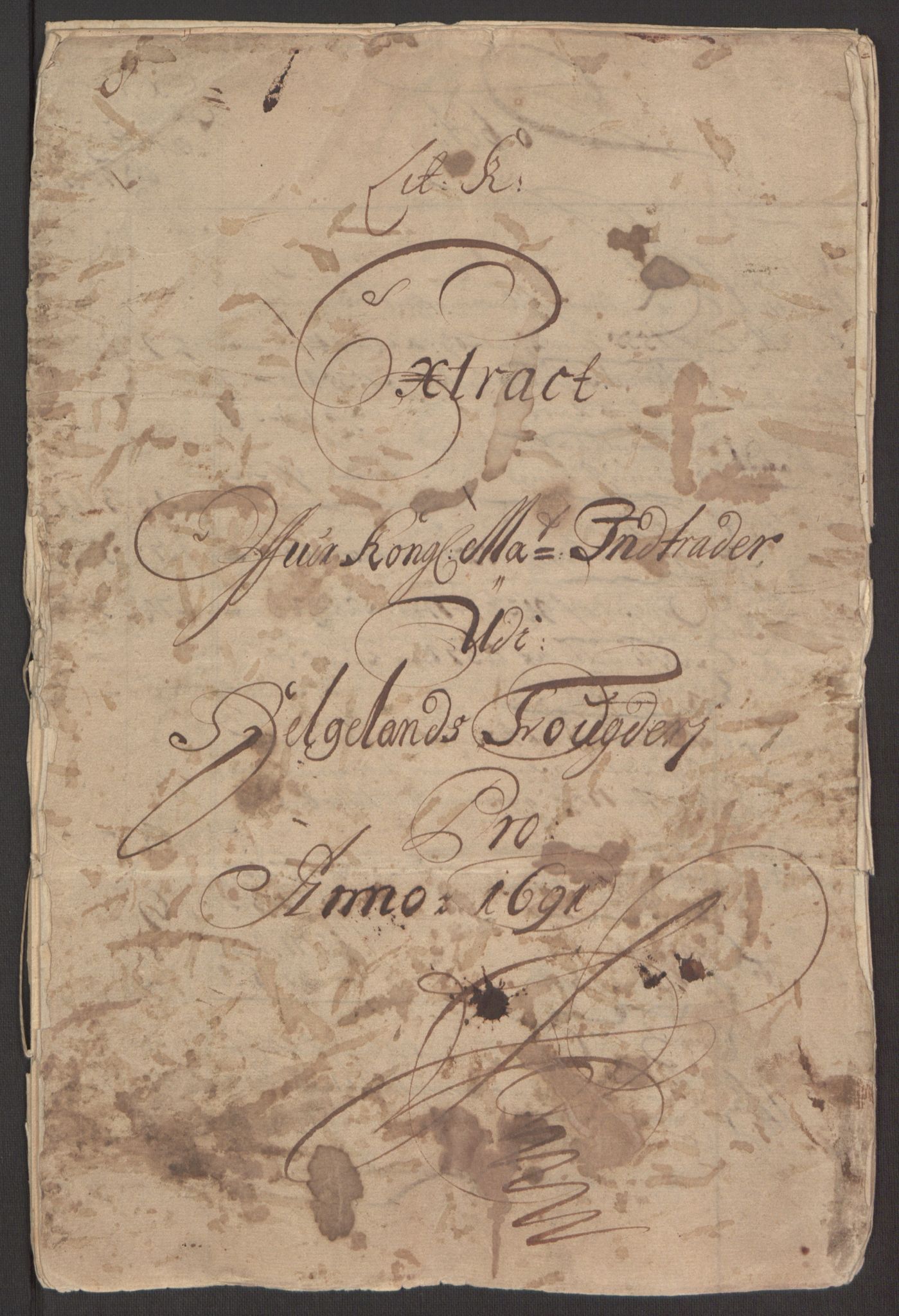 Rentekammeret inntil 1814, Reviderte regnskaper, Fogderegnskap, RA/EA-4092/R65/L4504: Fogderegnskap Helgeland, 1691-1692, p. 3