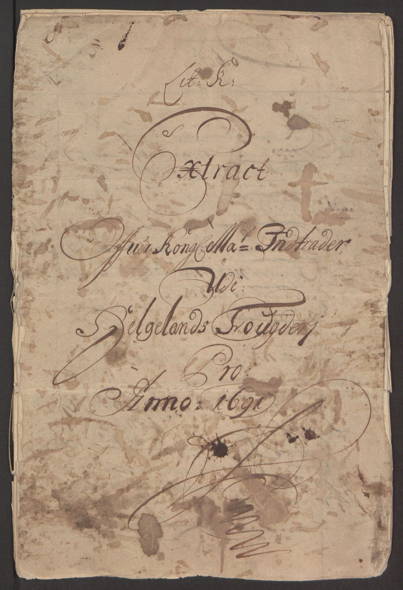 Rentekammeret inntil 1814, Reviderte regnskaper, Fogderegnskap, AV/RA-EA-4092/R65/L4504: Fogderegnskap Helgeland, 1691-1692, p. 3