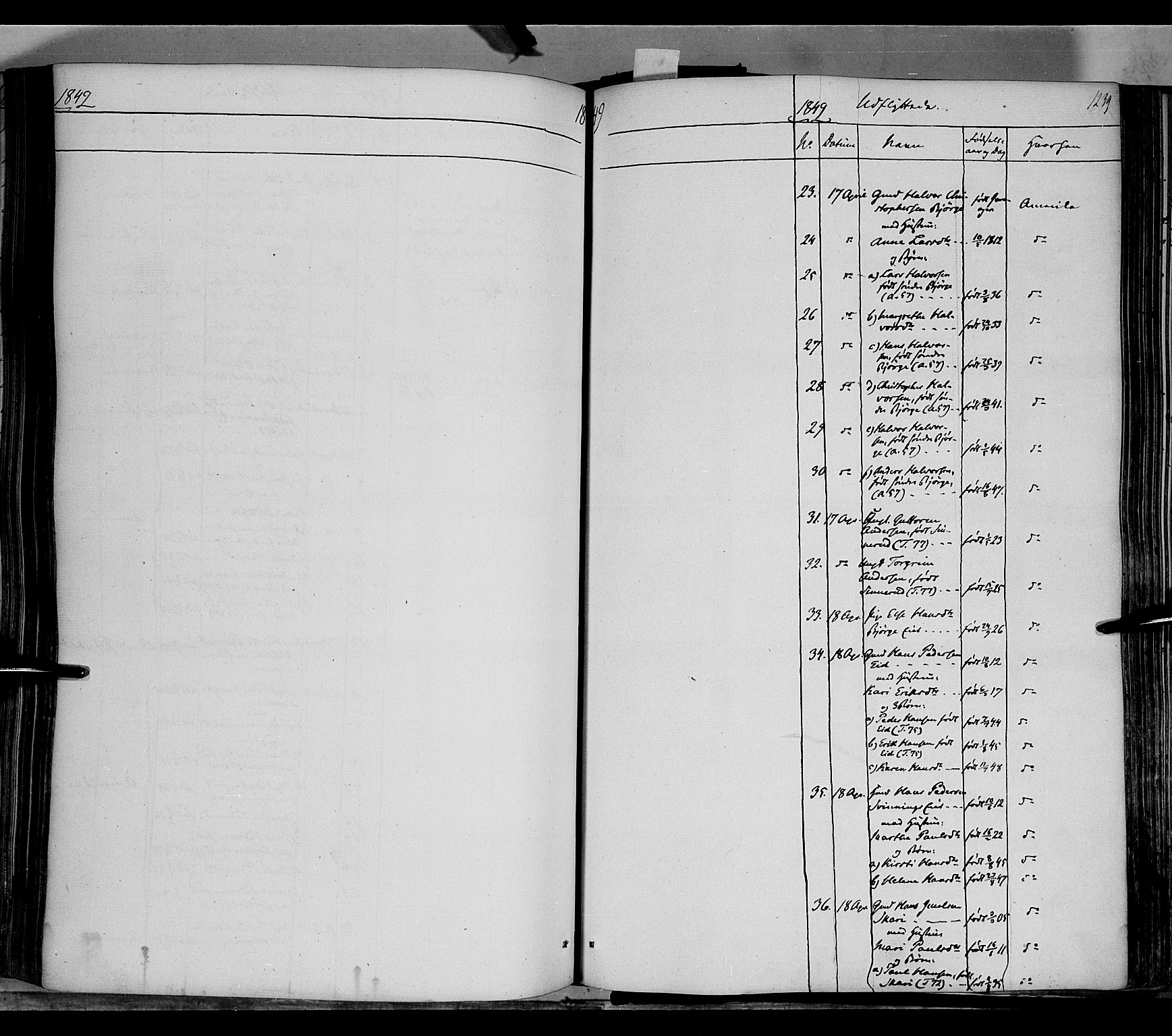 Gran prestekontor, SAH/PREST-112/H/Ha/Haa/L0011: Parish register (official) no. 11, 1842-1856, p. 1238-1239