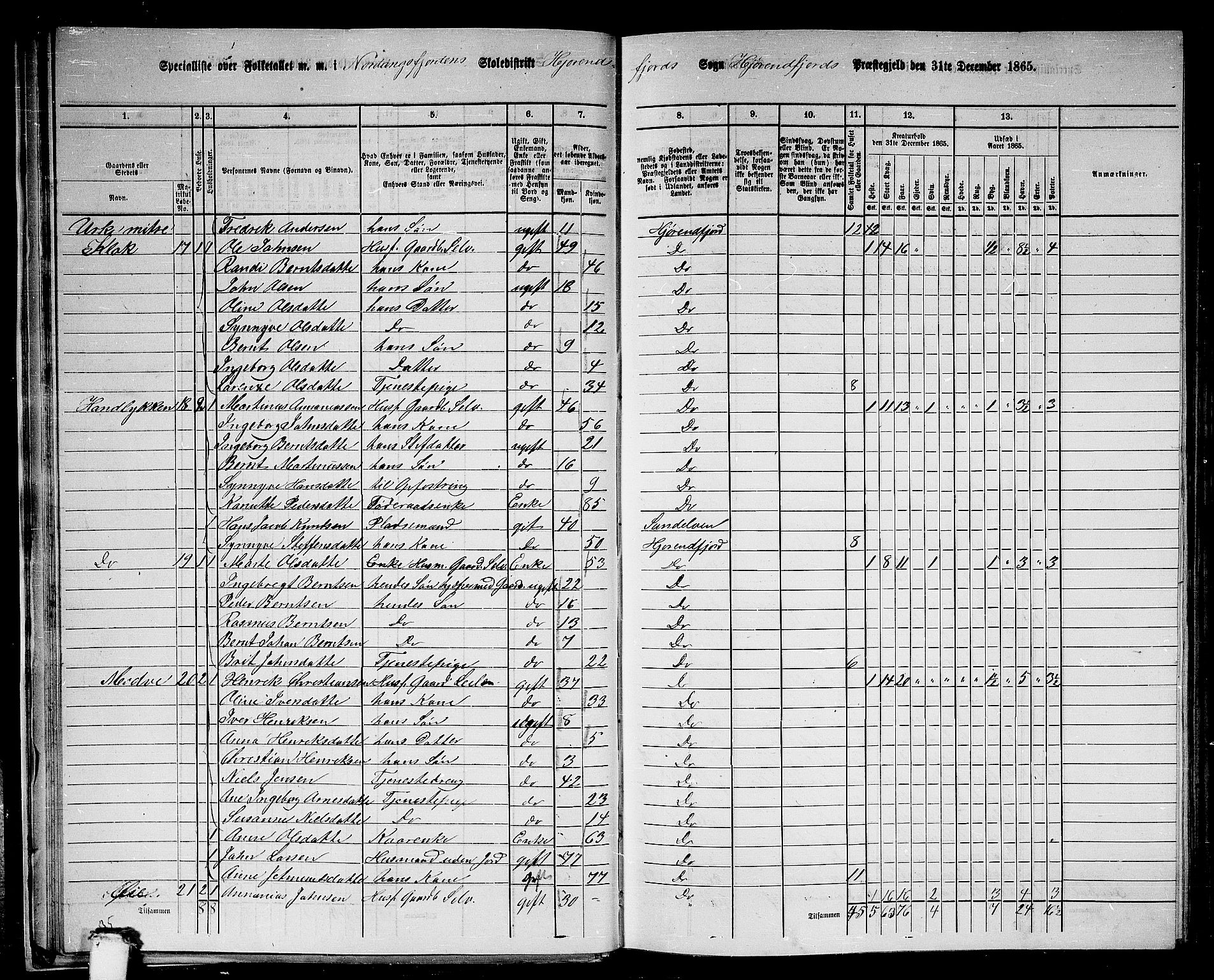 RA, 1865 census for Hjørundfjord, 1865, p. 24