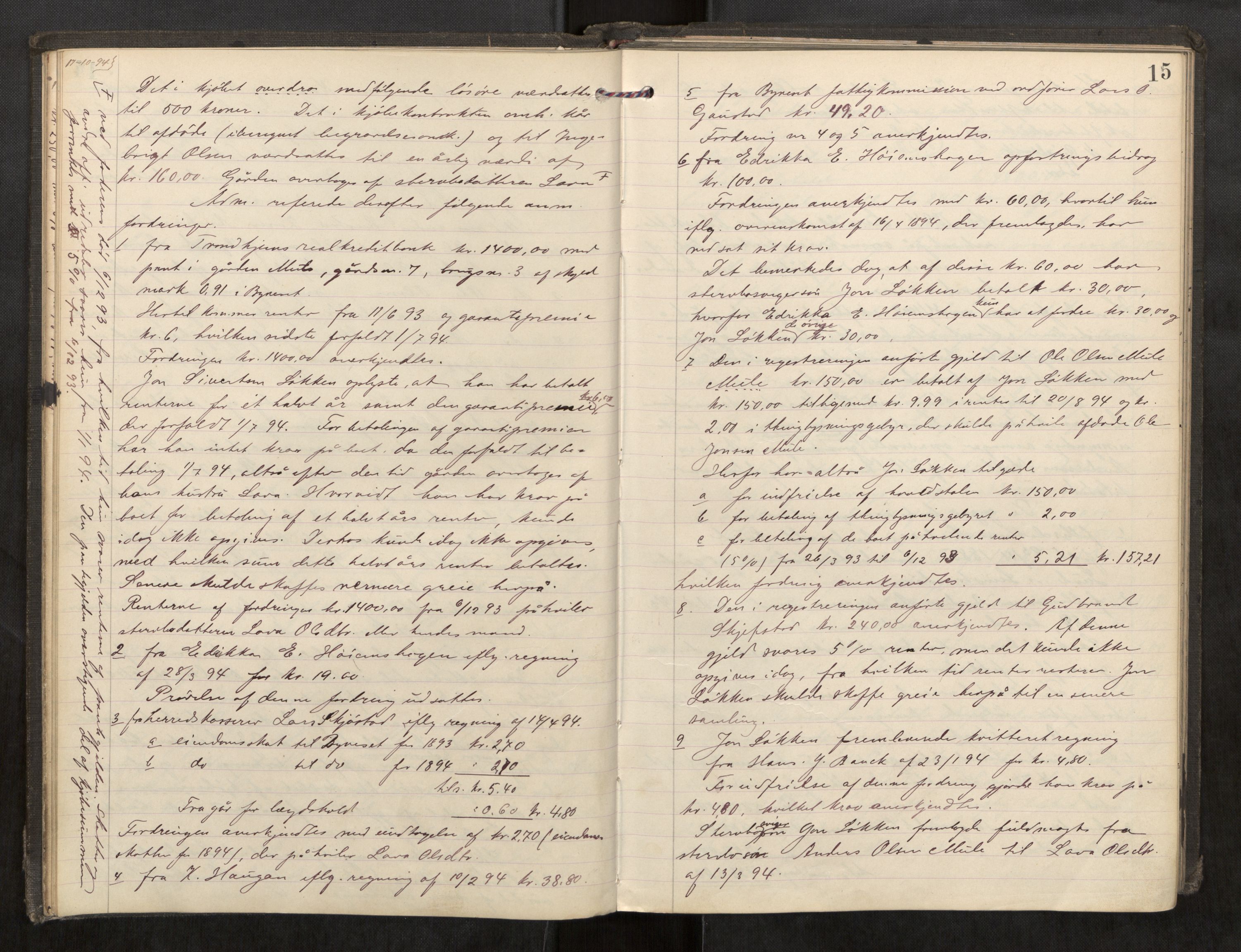 Strinda og Selbu sorenskriveri, AV/SAT-A-0015/3/3B/L0007: Skifteforhandlingsprot. 7 7, 1894-1899, p. 15