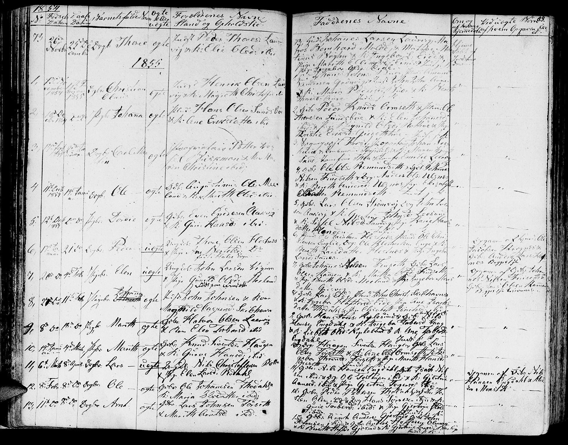 Ministerialprotokoller, klokkerbøker og fødselsregistre - Møre og Romsdal, AV/SAT-A-1454/578/L0904: Parish register (official) no. 578A03, 1836-1858, p. 89