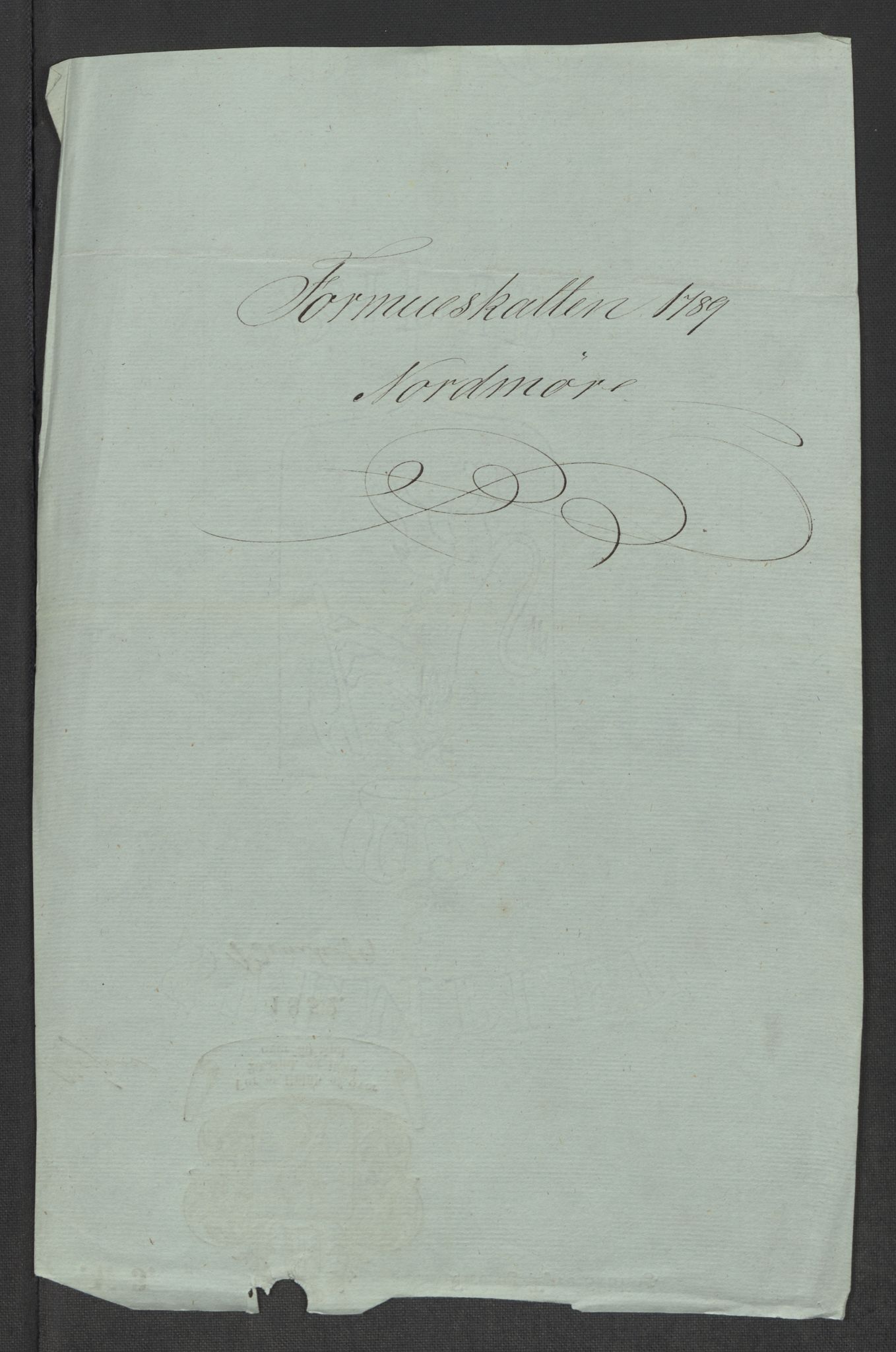 Rentekammeret inntil 1814, Reviderte regnskaper, Mindre regnskaper, RA/EA-4068/Rf/Rfe/L0031: Nordmøre fogderi, Numedal og Sandsvær fogderi, 1789, p. 3