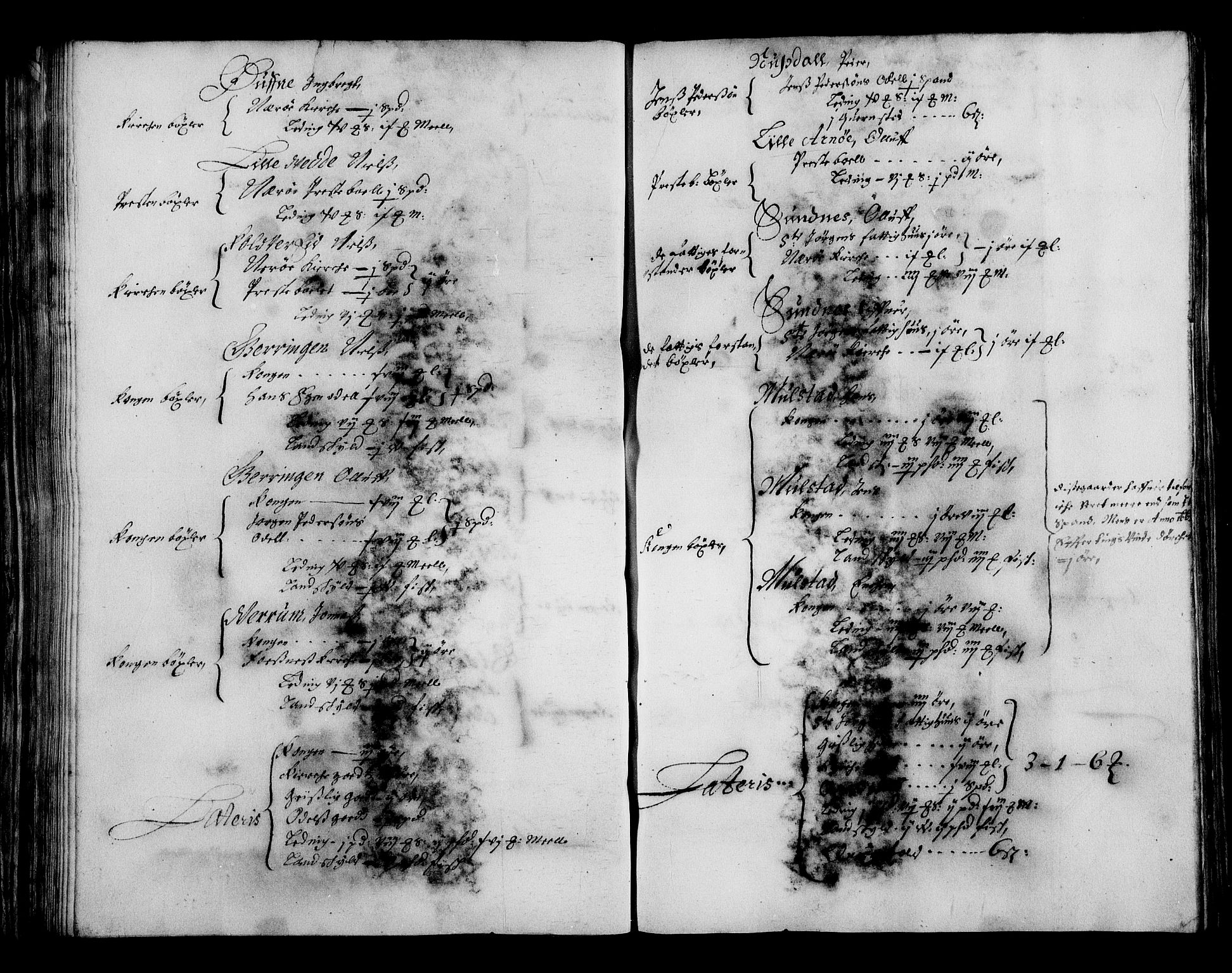 Rentekammeret inntil 1814, Realistisk ordnet avdeling, AV/RA-EA-4070/N/Na/L0002/0008: [XI g]: Trondheims stifts jordebøker: / Namdalen fogderi, 1664