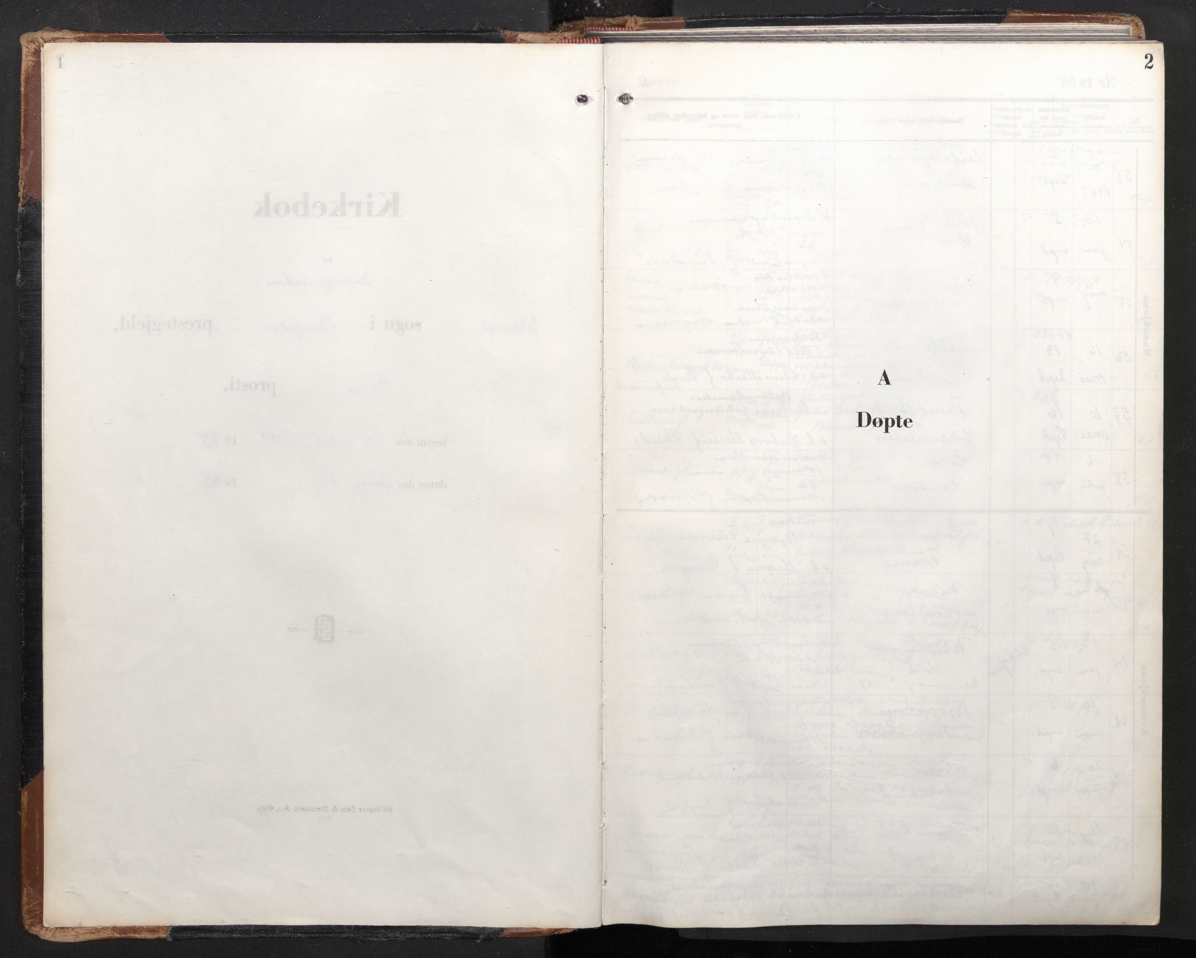 Johanneskirken sokneprestembete, SAB/A-76001/H/Haa/L0006: Parish register (official) no. A 5, 1959-1983, p. 1b-2a