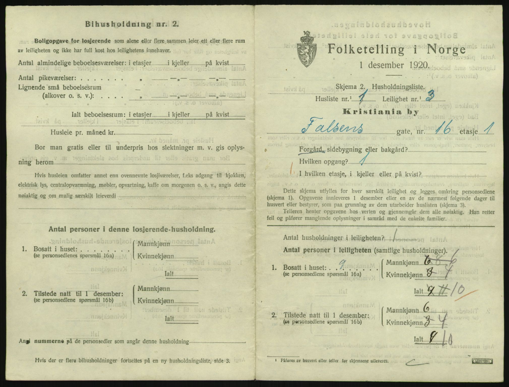 SAO, 1920 census for Kristiania, 1920, p. 22984