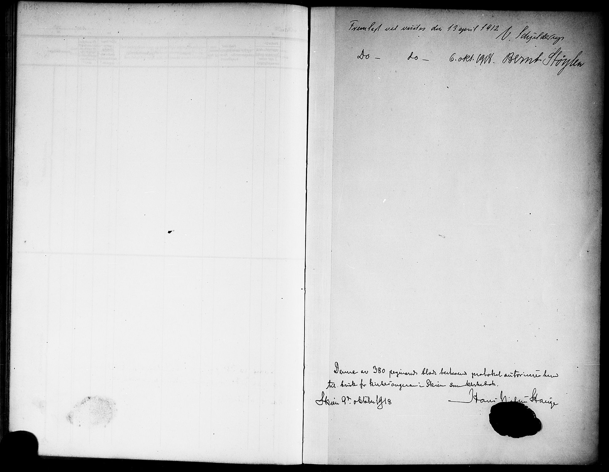Skien kirkebøker, AV/SAKO-A-302/G/Ga/L0009: Parish register (copy) no. 9, 1910-1920