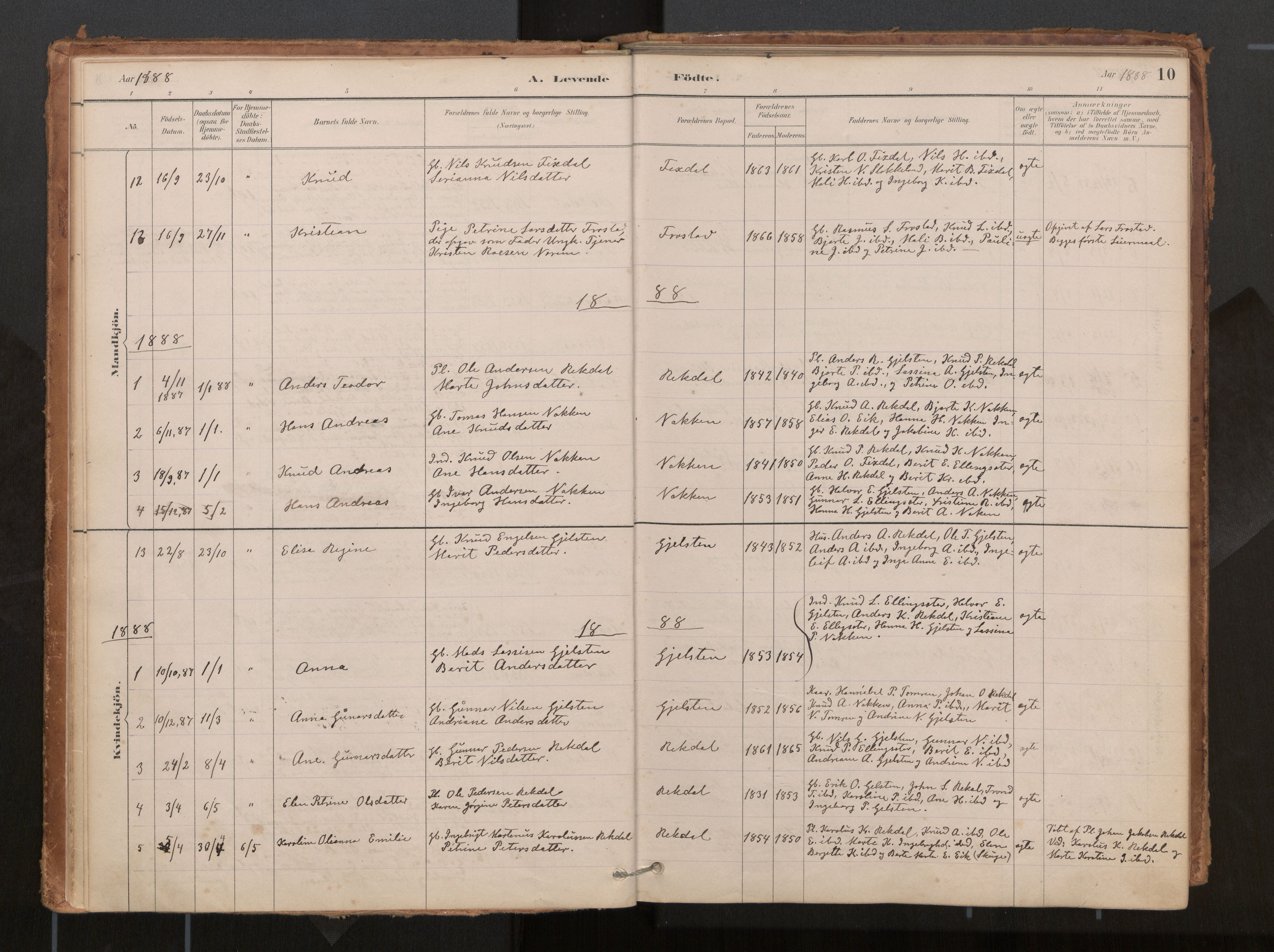 Ministerialprotokoller, klokkerbøker og fødselsregistre - Møre og Romsdal, AV/SAT-A-1454/540/L0540a: Parish register (official) no. 540A02, 1884-1908, p. 10