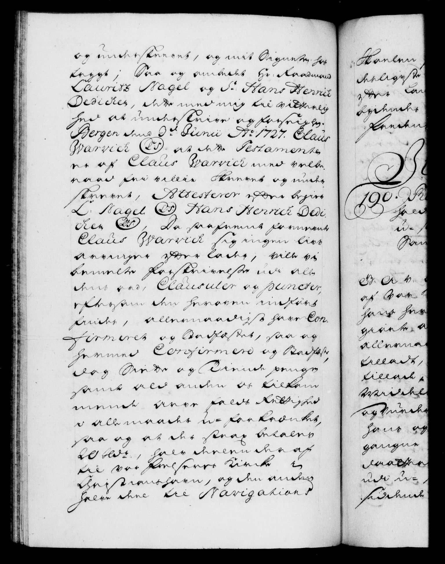 Danske Kanselli 1572-1799, AV/RA-EA-3023/F/Fc/Fca/Fcaa/L0025: Norske registre, 1726-1728, p. 420b