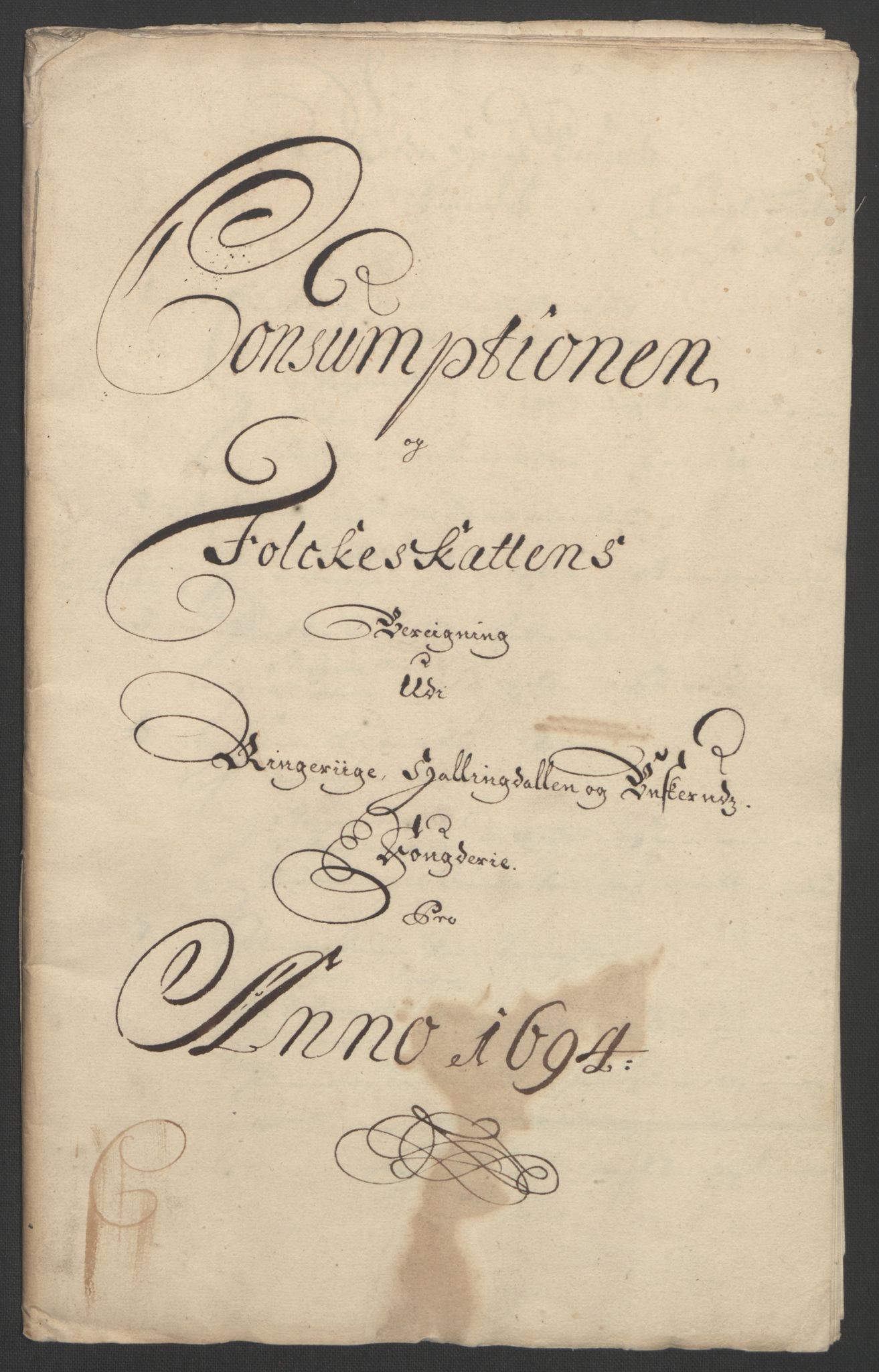 Rentekammeret inntil 1814, Reviderte regnskaper, Fogderegnskap, RA/EA-4092/R22/L1451: Fogderegnskap Ringerike, Hallingdal og Buskerud, 1694, p. 231