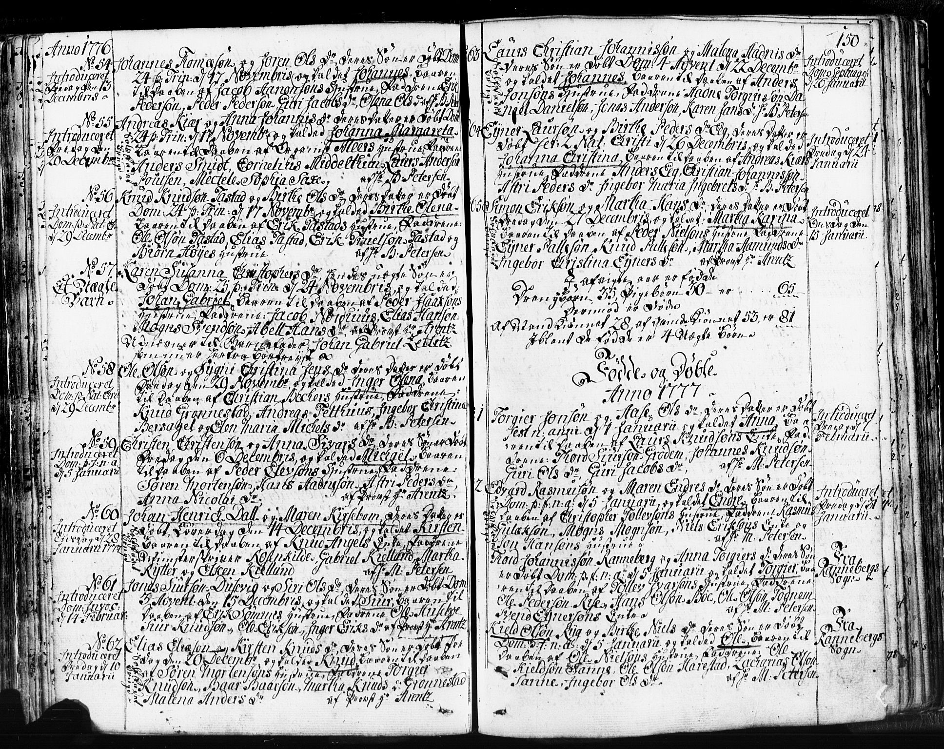 Domkirken sokneprestkontor, SAST/A-101812/001/30/30BB/L0004: Parish register (copy) no. B 4, 1752-1790, p. 150