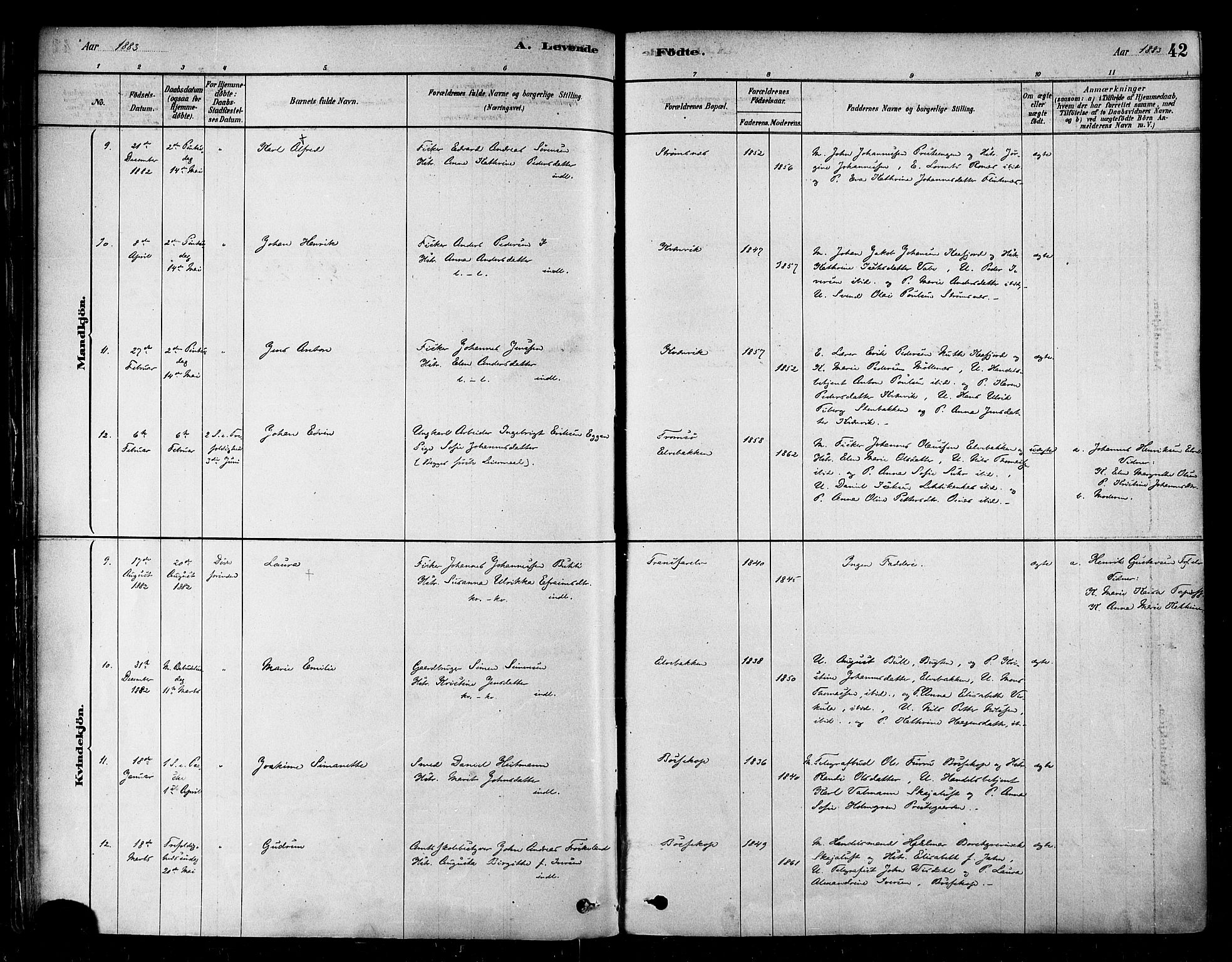 Alta sokneprestkontor, SATØ/S-1338/H/Ha/L0002.kirke: Parish register (official) no. 2, 1879-1892, p. 42