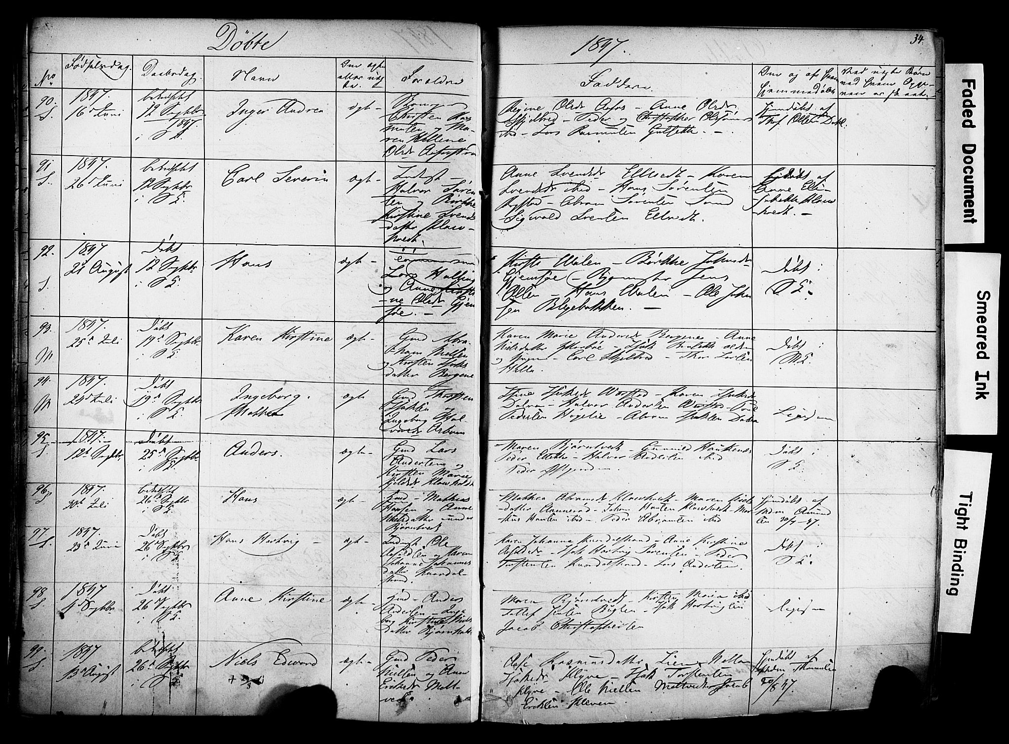 Solum kirkebøker, AV/SAKO-A-306/F/Fa/L0006: Parish register (official) no. I 6, 1844-1855, p. 34