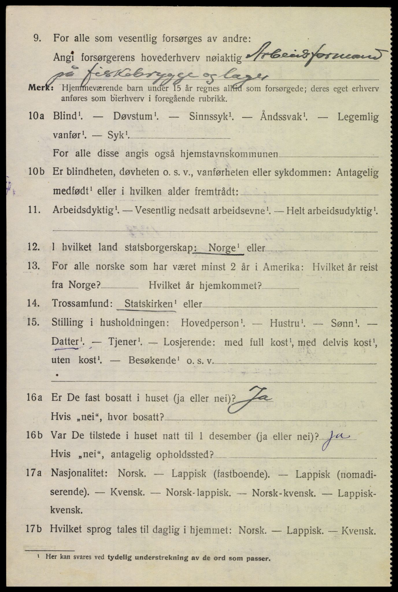 SAT, 1920 census for Bodin, 1920, p. 5709