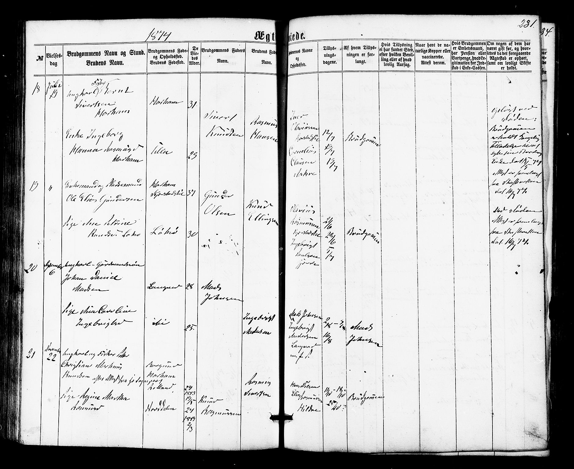 Ministerialprotokoller, klokkerbøker og fødselsregistre - Møre og Romsdal, AV/SAT-A-1454/536/L0498: Parish register (official) no. 536A07, 1862-1875, p. 231