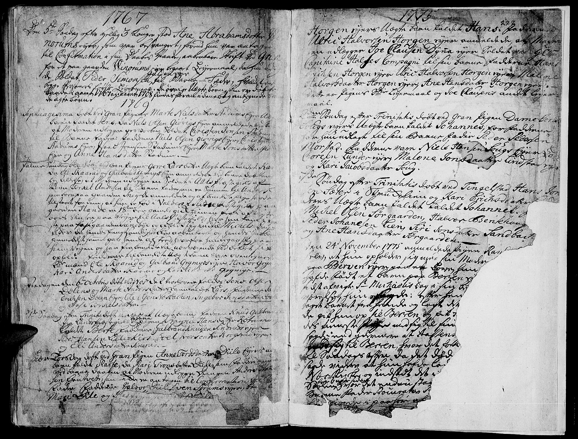 Gran prestekontor, AV/SAH-PREST-112/H/Ha/Haa/L0004: Parish register (official) no. 4, 1759-1775, p. 277