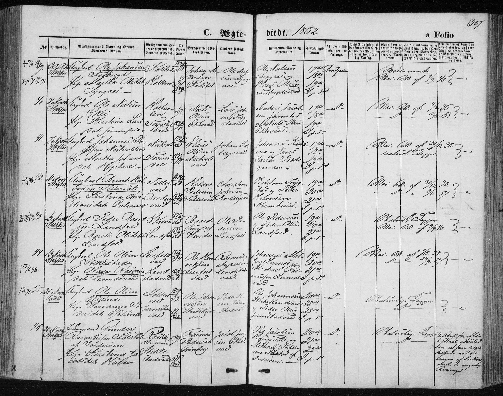 Ministerialprotokoller, klokkerbøker og fødselsregistre - Nord-Trøndelag, SAT/A-1458/723/L0241: Parish register (official) no. 723A10, 1860-1869, p. 307