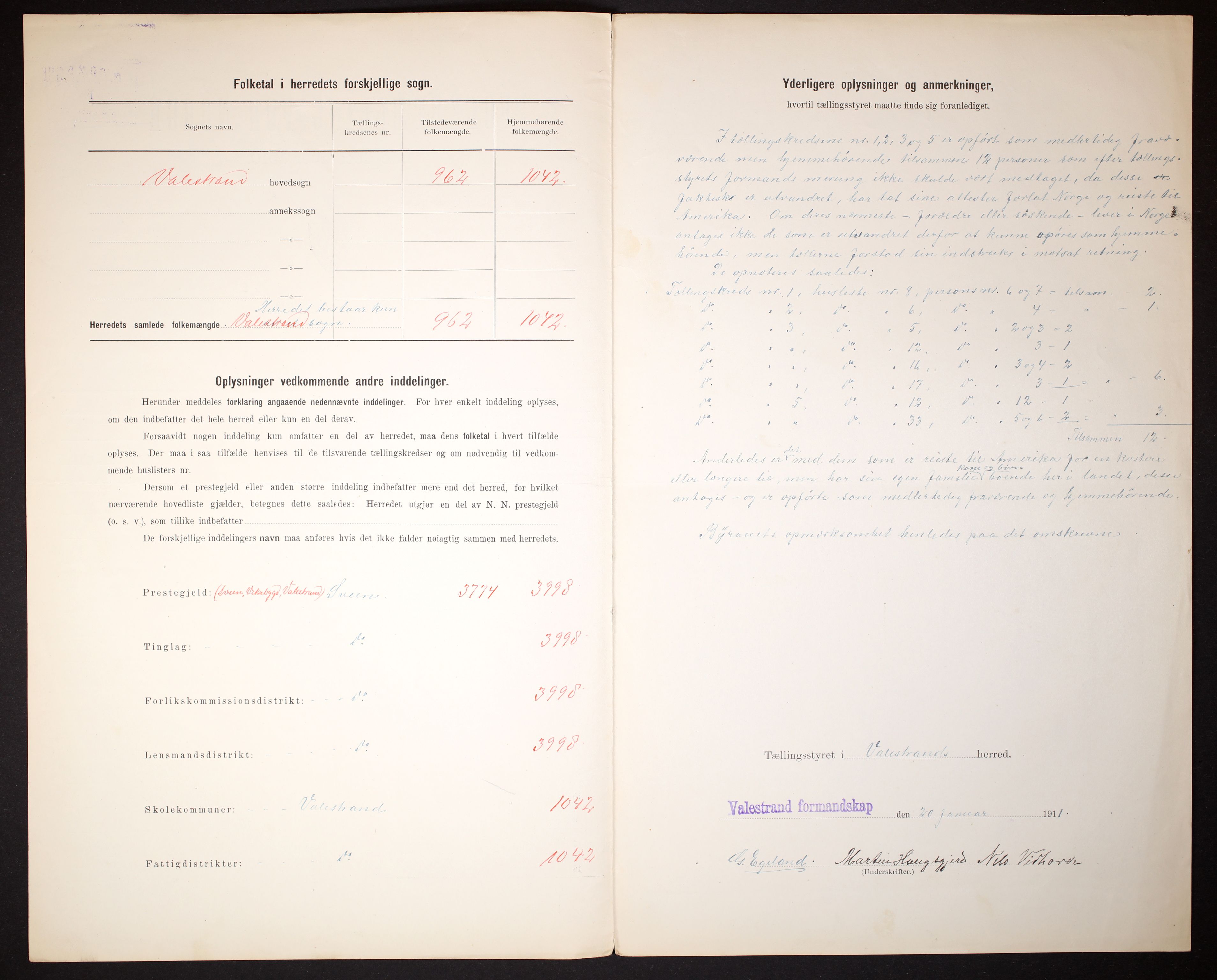 RA, 1910 census for Valestrand, 1910, p. 3