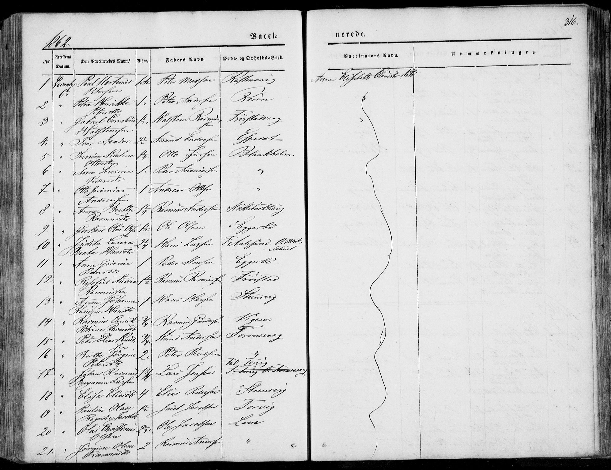 Ministerialprotokoller, klokkerbøker og fødselsregistre - Møre og Romsdal, AV/SAT-A-1454/507/L0070: Parish register (official) no. 507A05, 1842-1873, p. 316