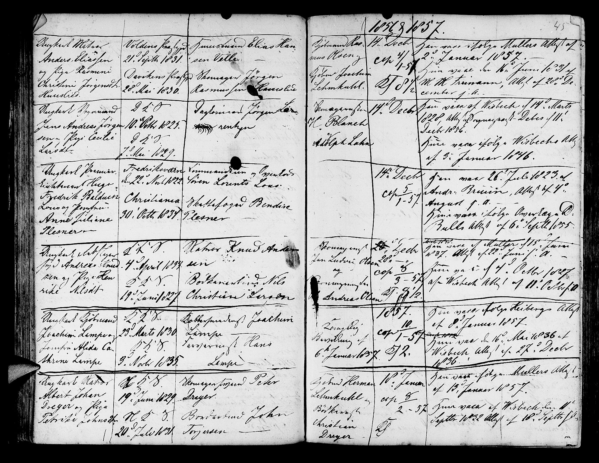 Korskirken sokneprestembete, SAB/A-76101/H/Haa/L0009: Parish register (official) no. A 9, 1743-1861, p. 45