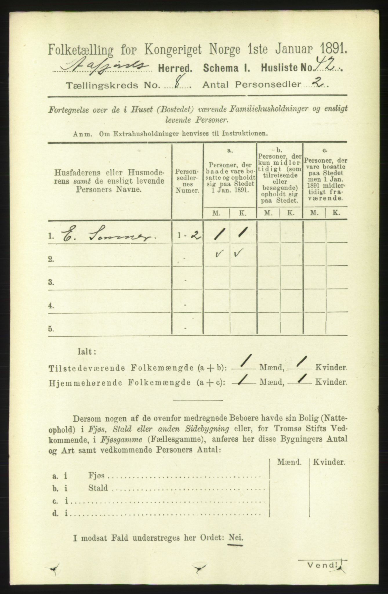 RA, 1891 census for 1630 Åfjord, 1891, p. 1969