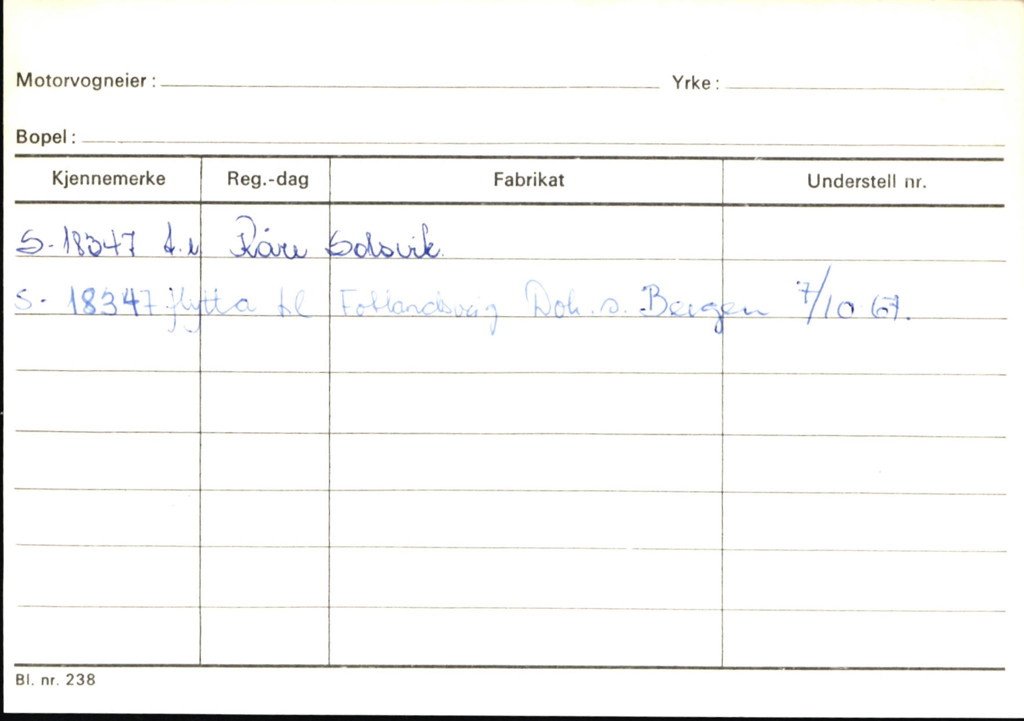 Statens vegvesen, Sogn og Fjordane vegkontor, AV/SAB-A-5301/4/F/L0146: Registerkort Årdal R-Å samt diverse kort, 1945-1975, p. 865