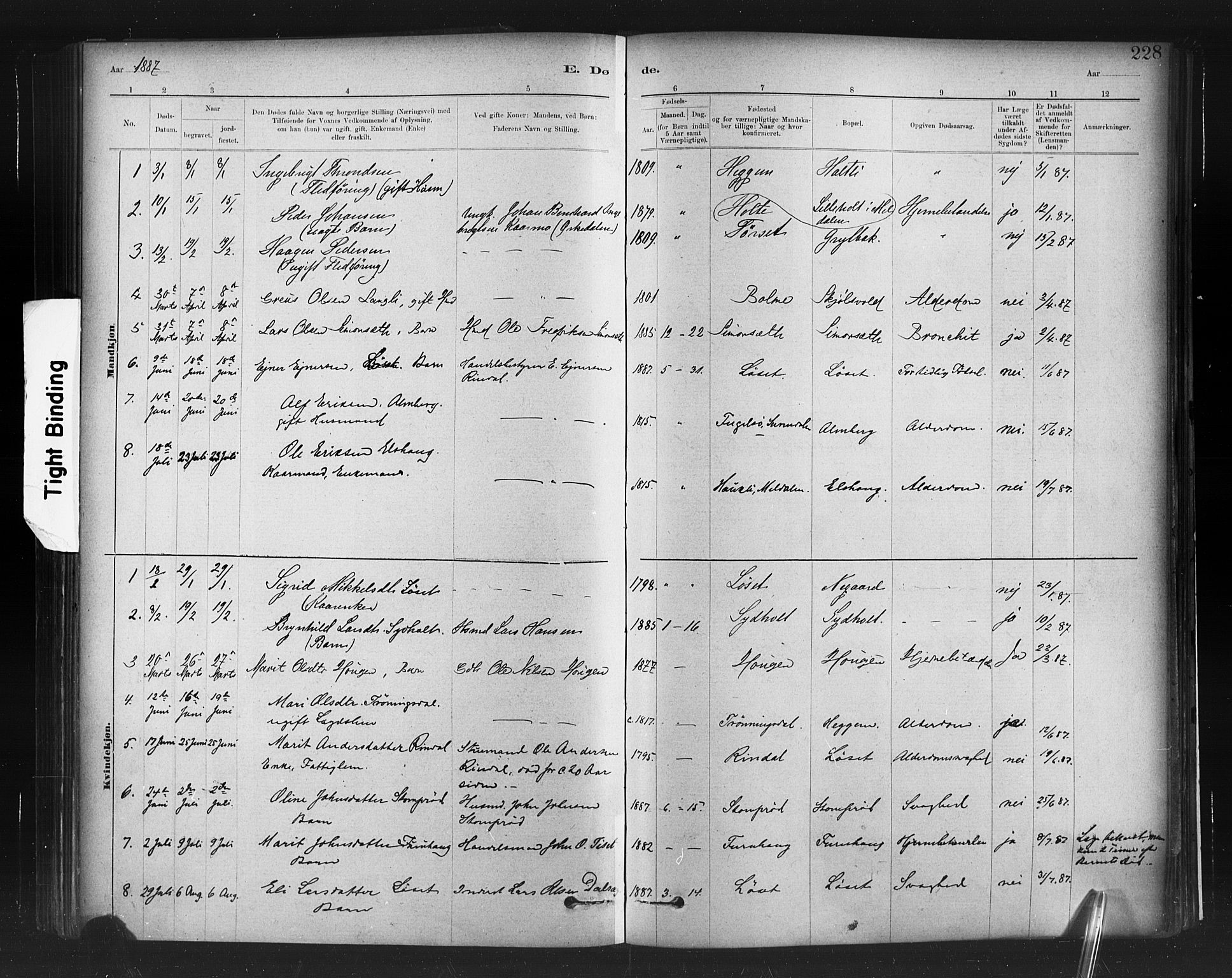 Ministerialprotokoller, klokkerbøker og fødselsregistre - Møre og Romsdal, AV/SAT-A-1454/598/L1069: Parish register (official) no. 598A03, 1882-1895, p. 228