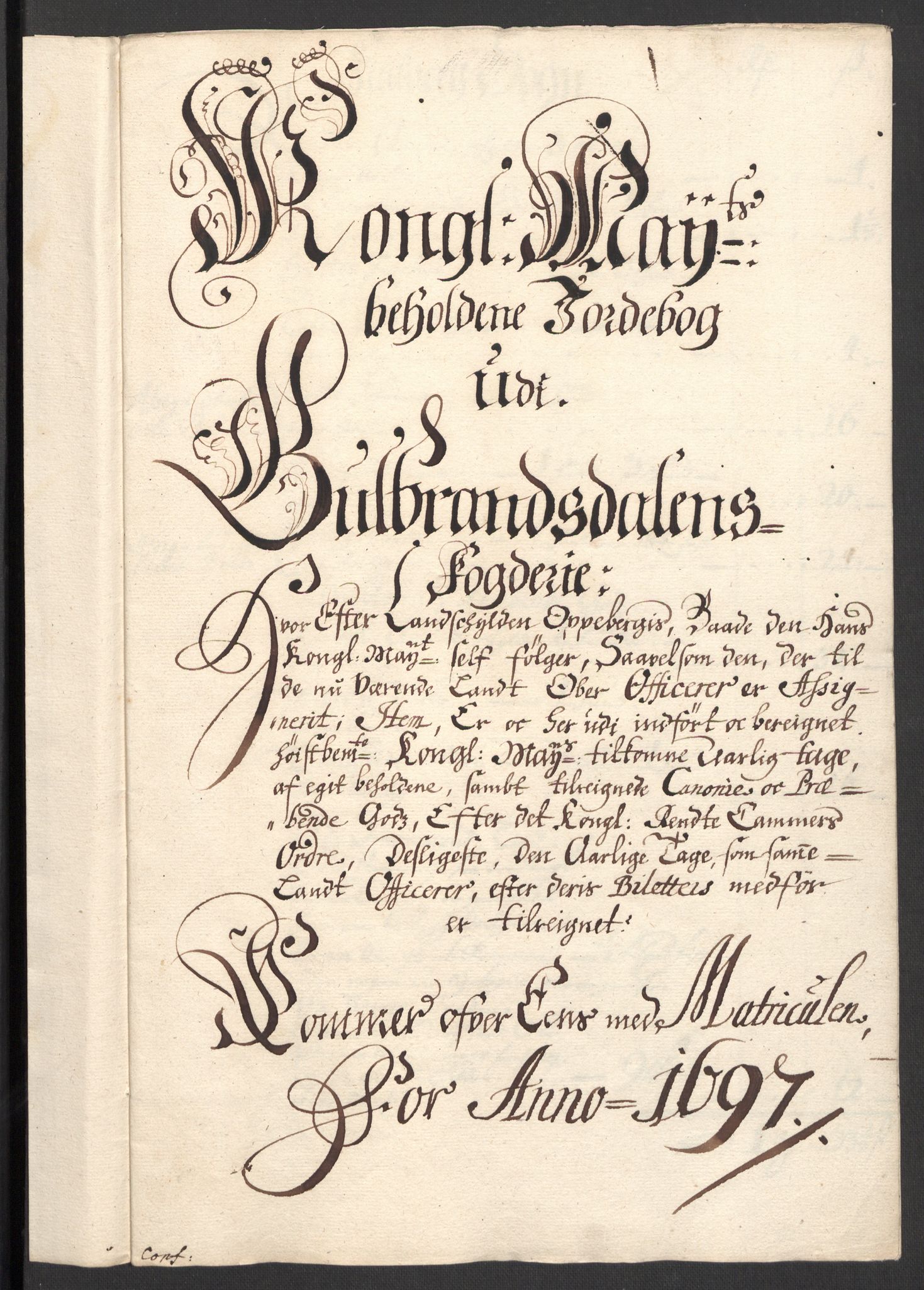 Rentekammeret inntil 1814, Reviderte regnskaper, Fogderegnskap, RA/EA-4092/R17/L1170: Fogderegnskap Gudbrandsdal, 1696-1697, p. 191
